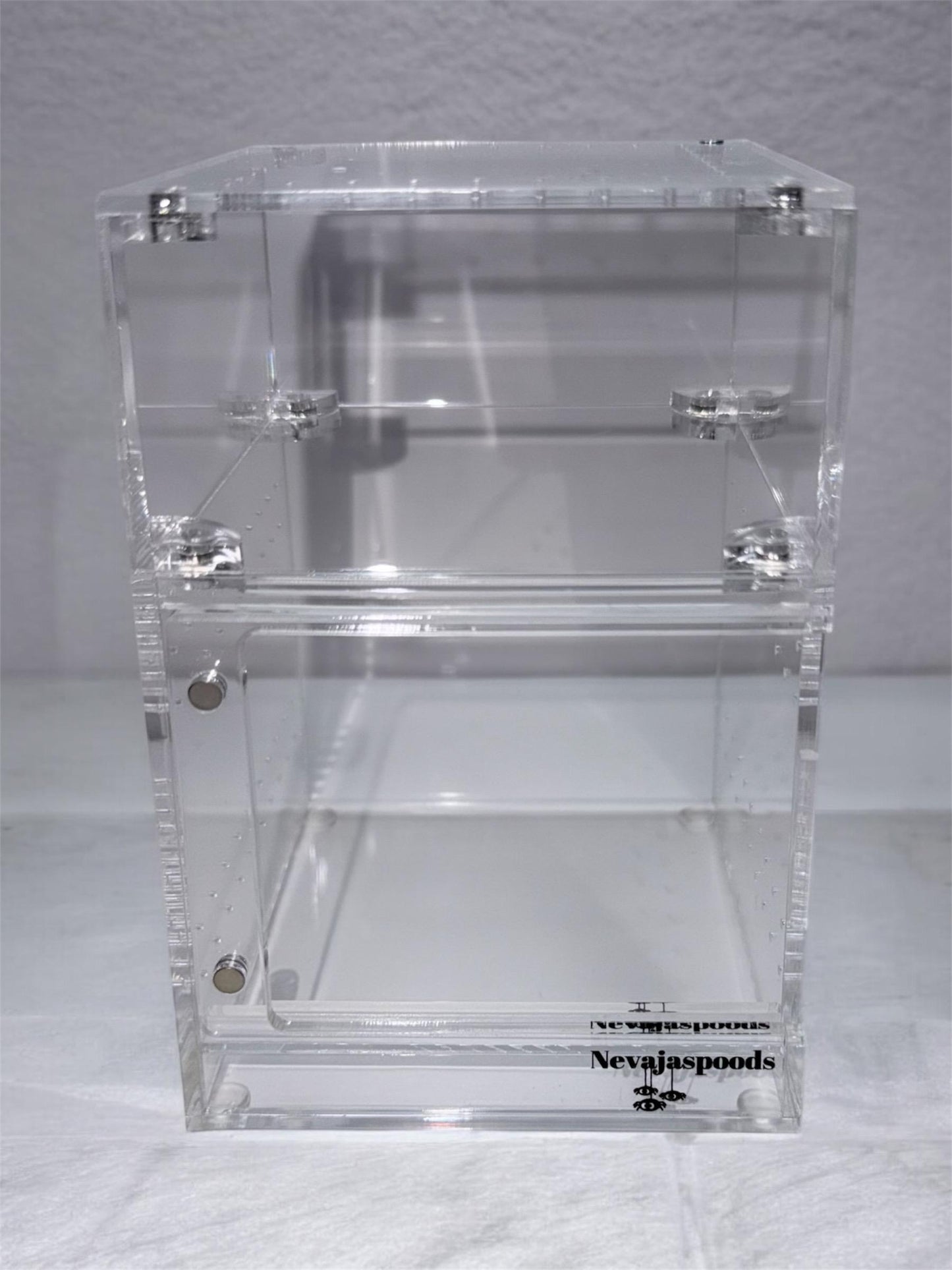 Nevajaspoods 4x4 Adjustable Jumping Spider Enclosure | Expands Up to 9 Inches Tall | Arboreal Spider Habitat
