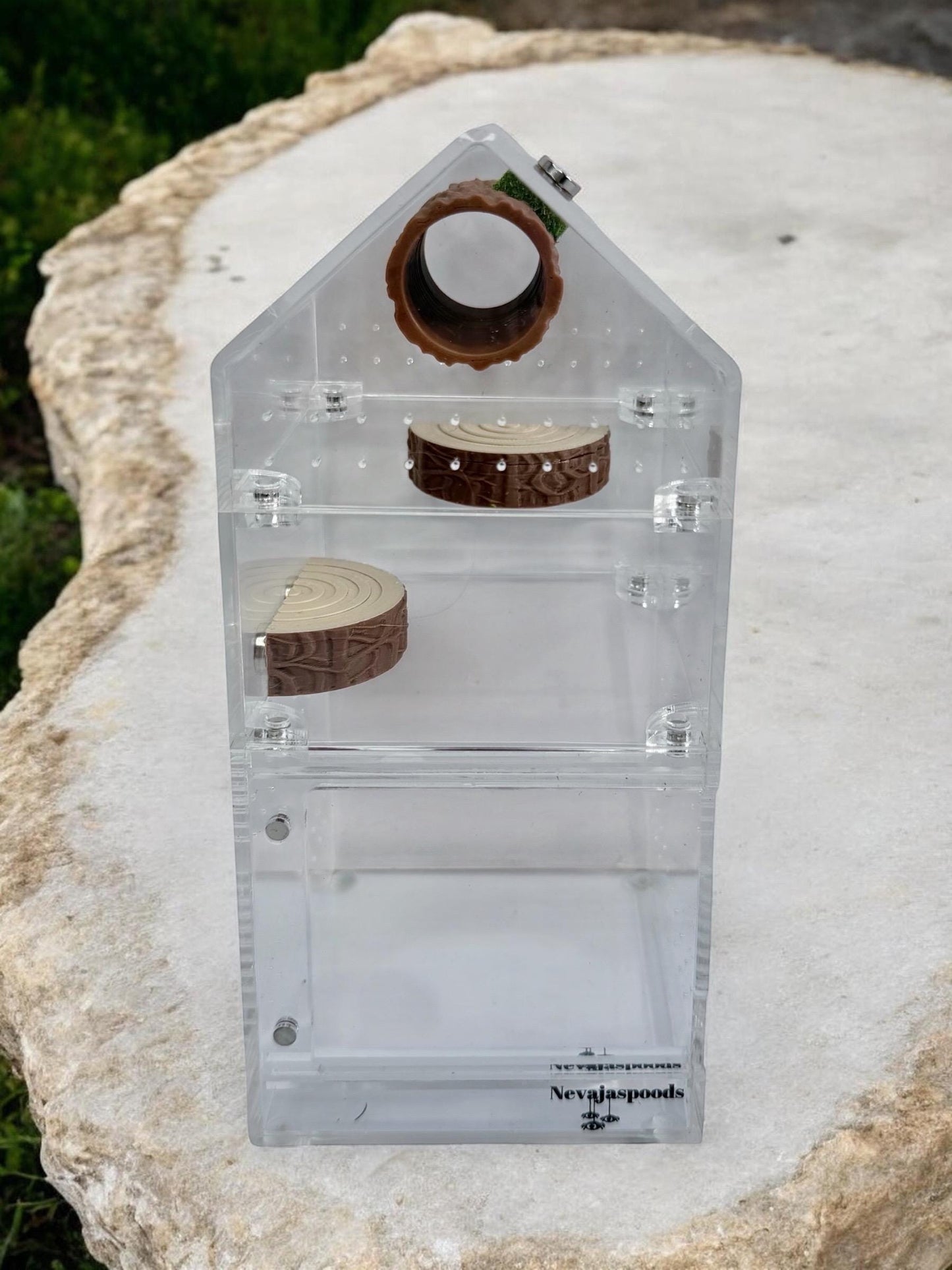 Log Decor Set for Jumping Spider | Spider Hide & Ledges | Jumping Spider Enclosure Accessories