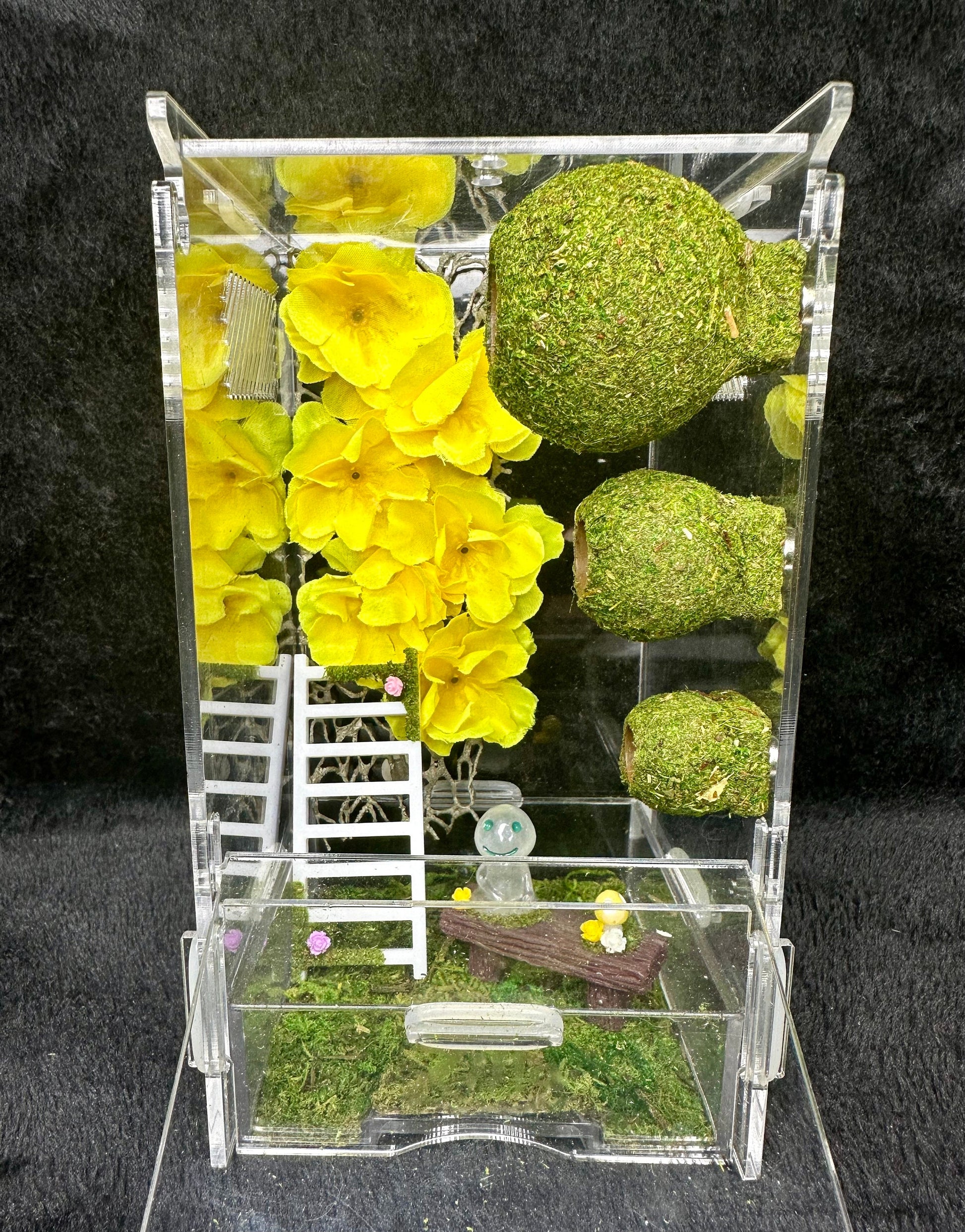 Moss Ball Hide for Jumping Spider | Jumping Spider Enclosure Decor