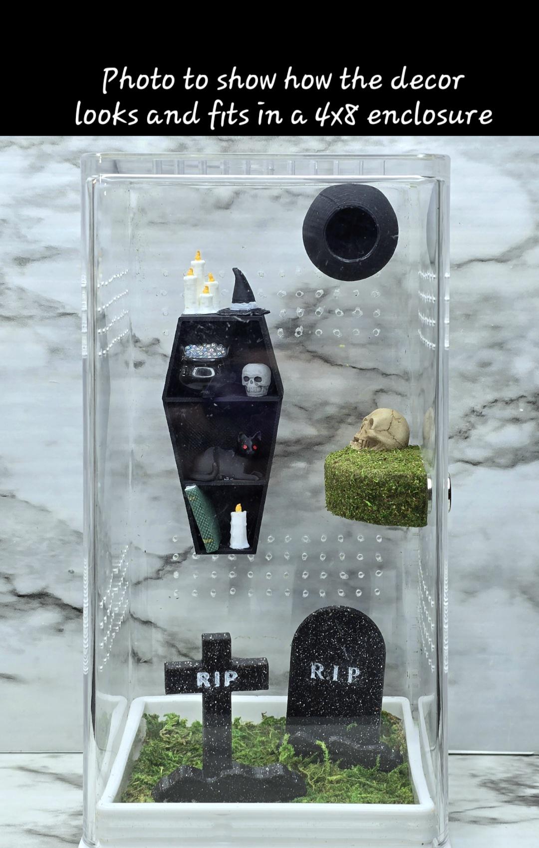 Jumping Spider Graveyard Headstone Decor | Spider Enclosure Decoration | Terrarium Accessory