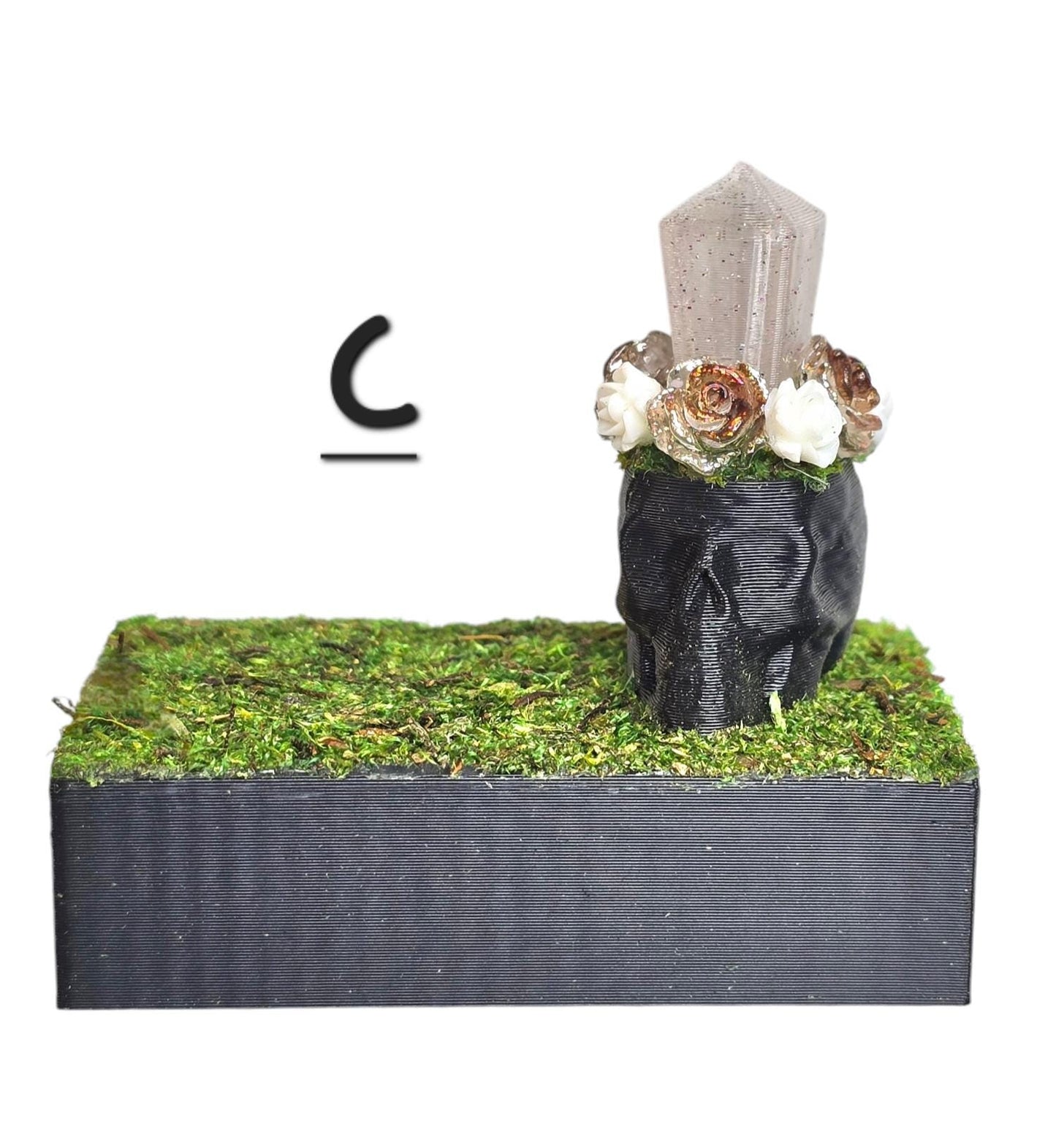 DISCOUNTED Crystal Skull Ledge for Jumping Spider | Spider Enclosure Decor | Spider Habitat Decor | Enclosure Decor