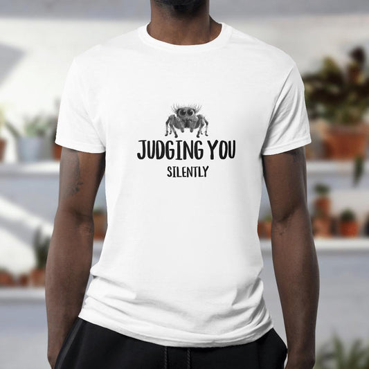 Jumping Spider T-Shirt, Judging You, Unisex Athletic Fit