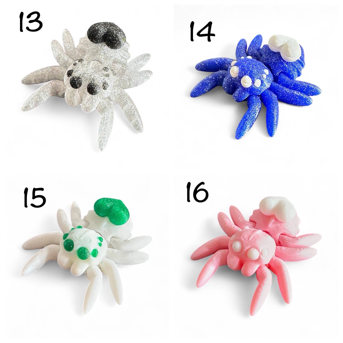 Heart Butt Jumping Spider Fidget Toy | Spider Stress Relief Toy | Cute Spider Desk Toy