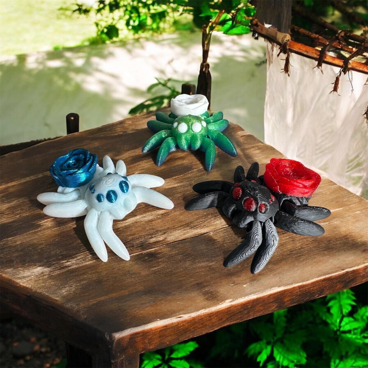 Rose Butt Jumping Spider Fidget Toy | Spider Stress Relief Toy | Cute Spider Desk Toy