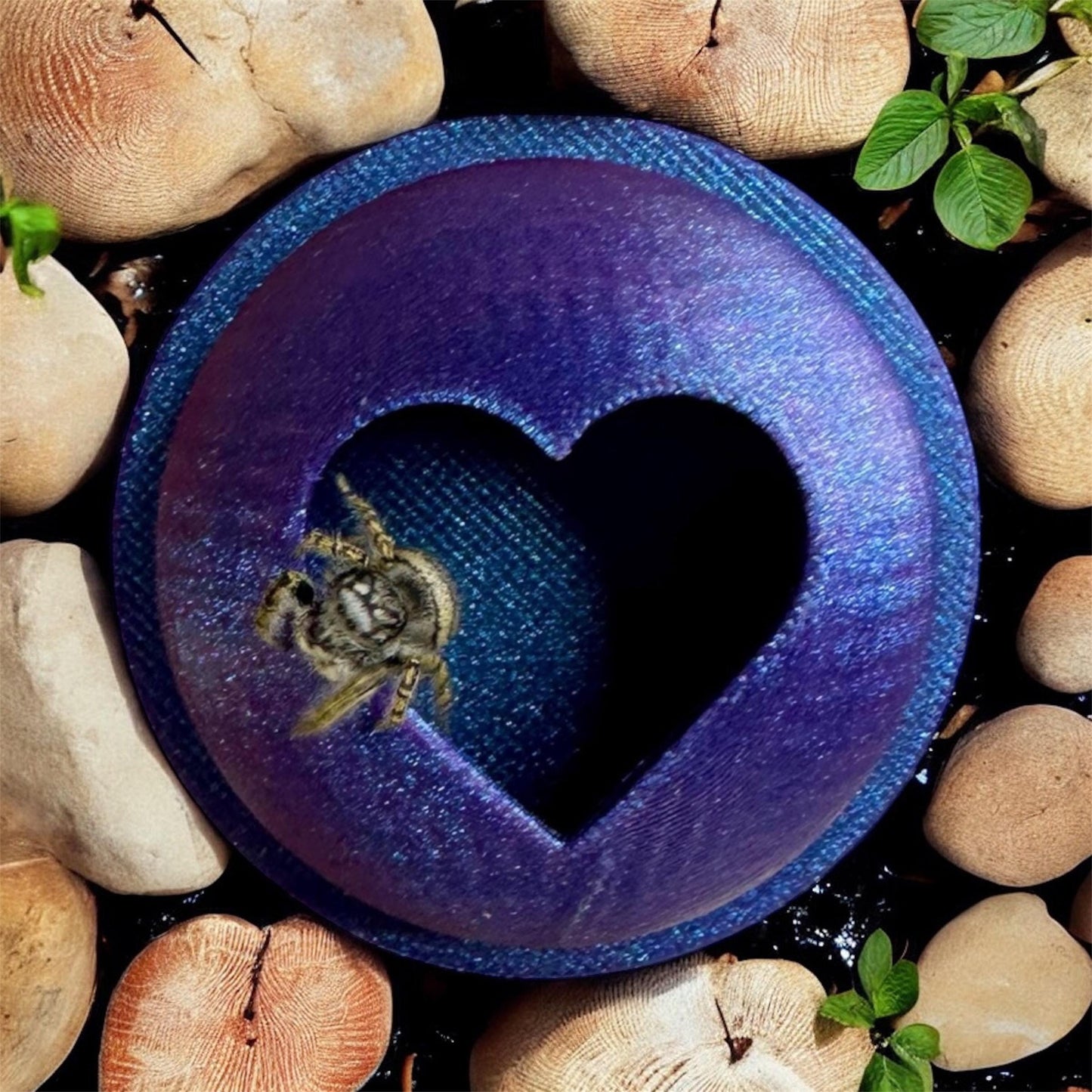 Heart Dome Hide | Jumping Spider Enclosure Decor