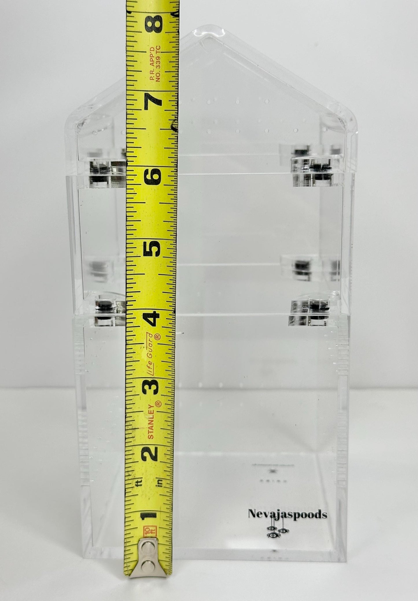 Tarantula Cribs 4x4 Adjustable Jumping Spider Enclosure | Expands Up to 8 Inches Tall | Arboreal Spider Habitat
