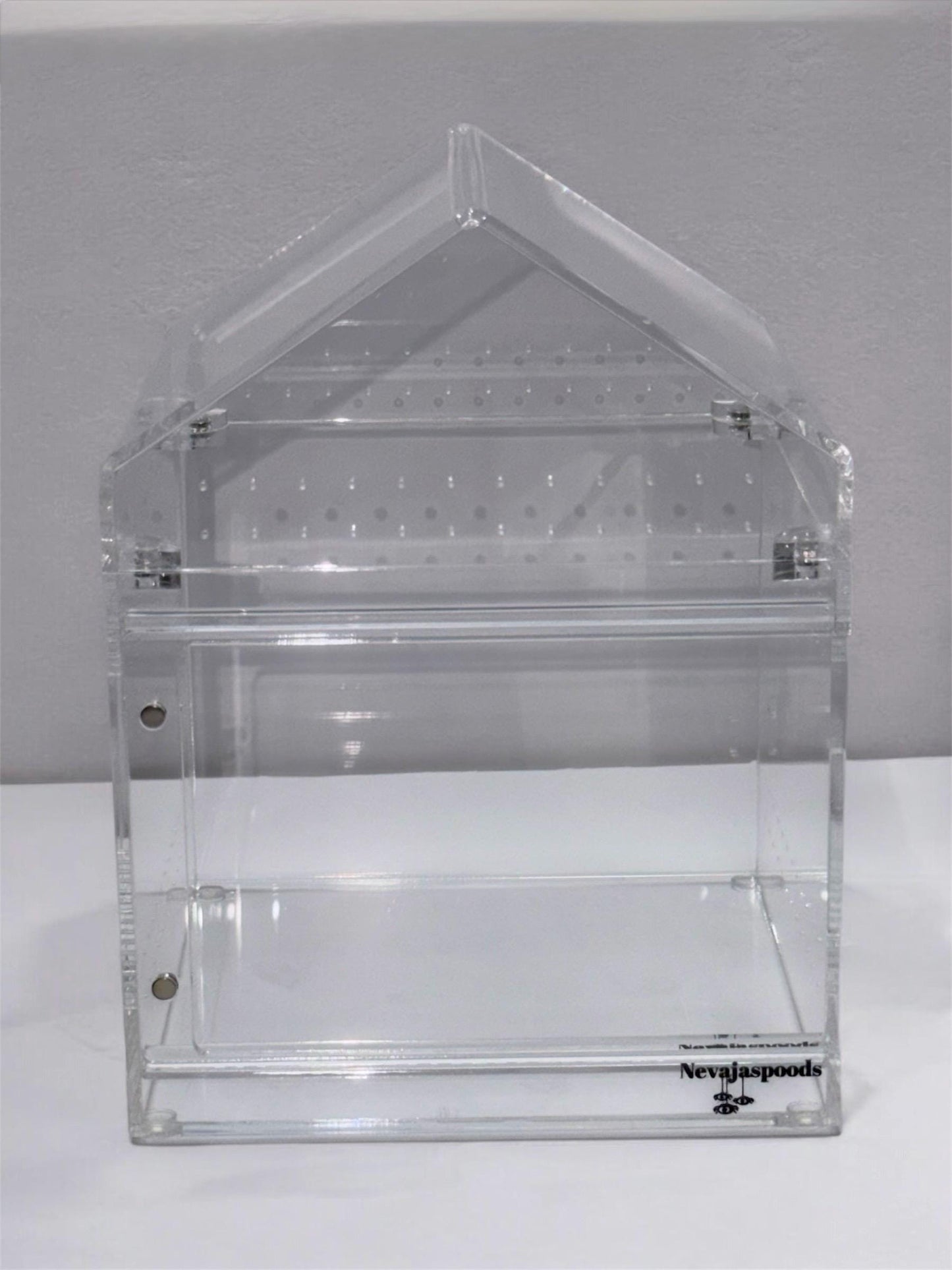 Nevajaspoods 6x6 Adjustable Jumping Spider Enclosure | Expands Up to 11 Inches Tall | Arboreal Spider Habitat