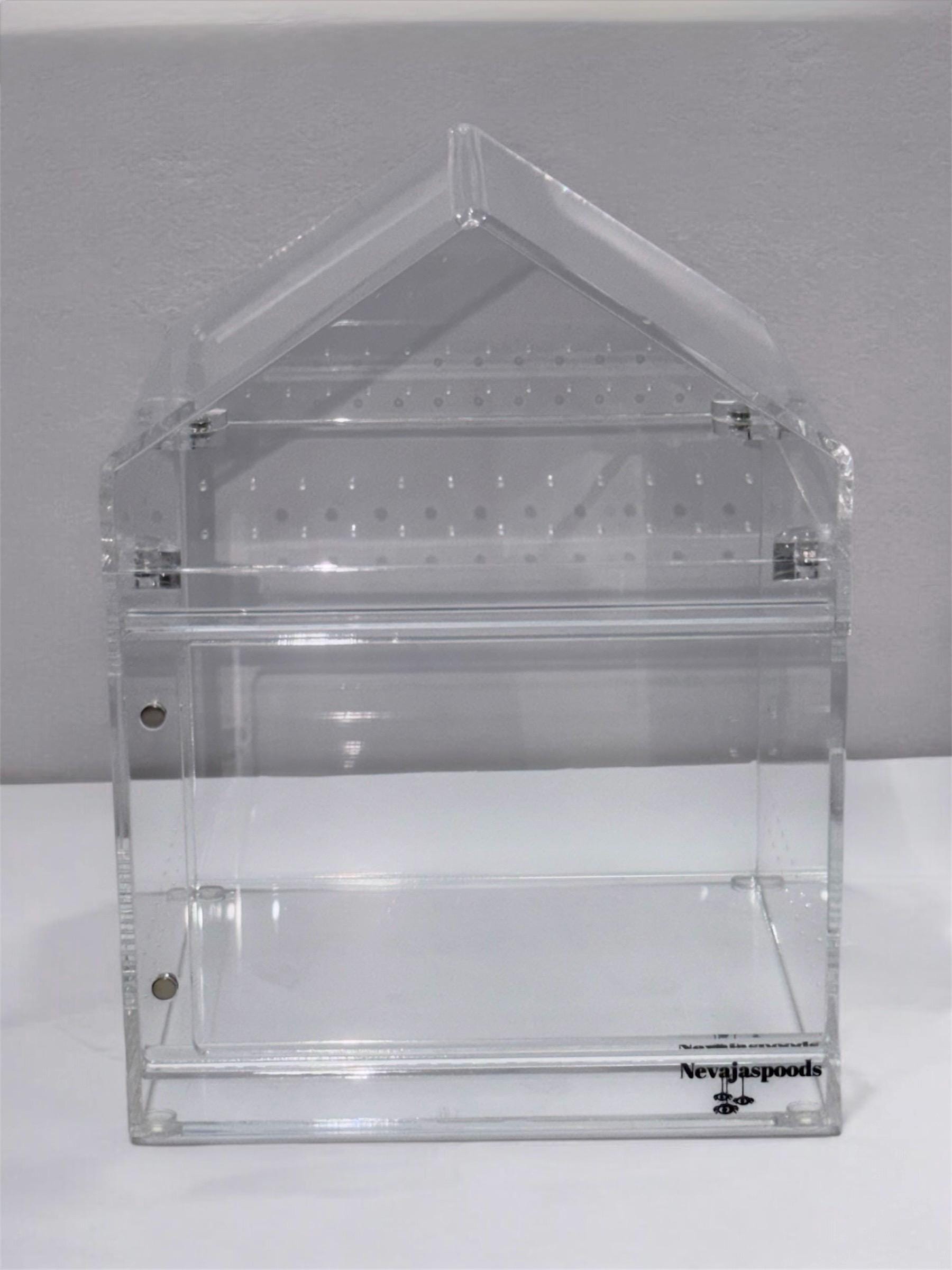Nevajaspoods 6x6 Adjustable Jumping Spider Enclosure | Expands Up to 11 Inches Tall | Arboreal Spider Habitat