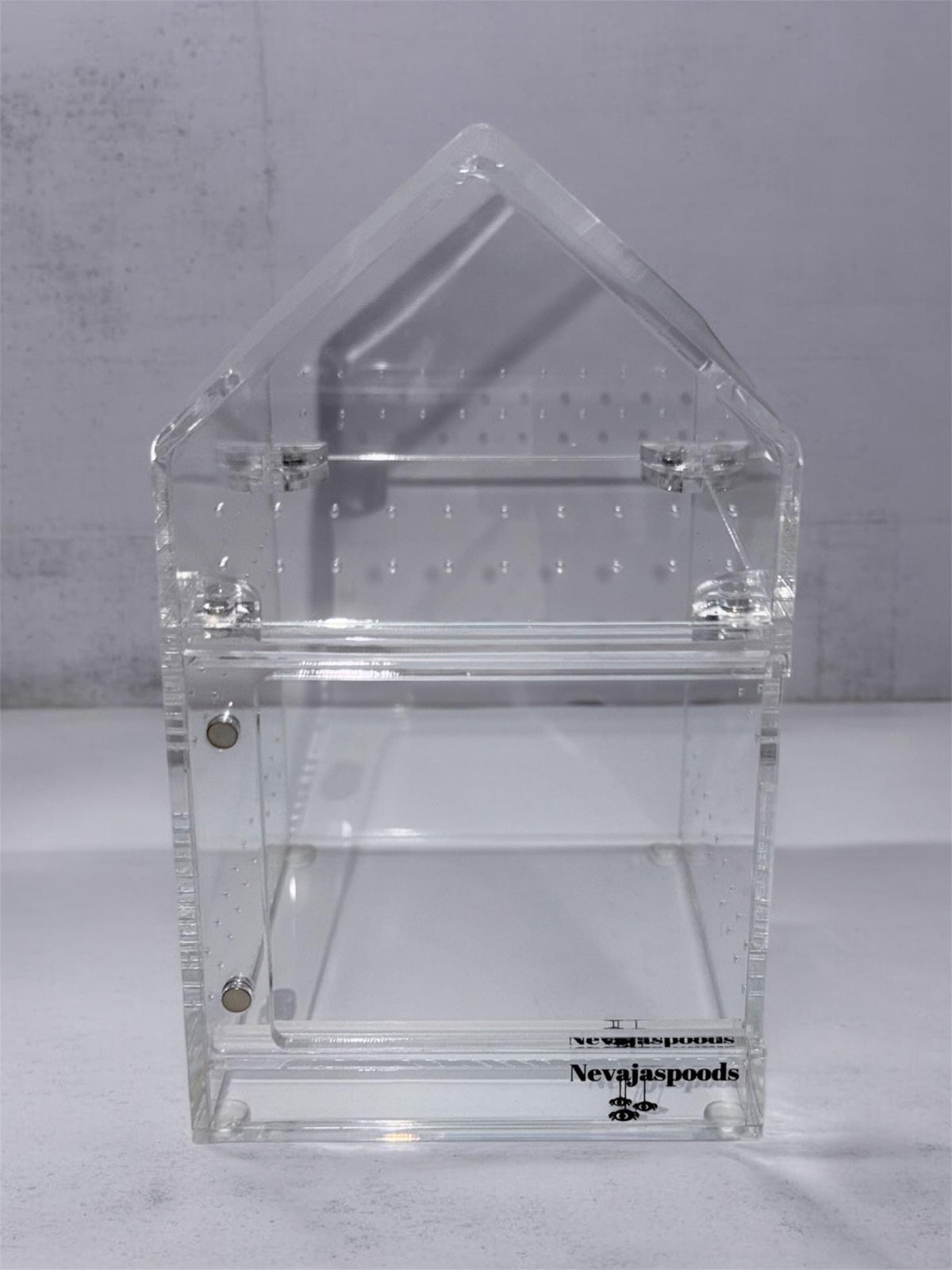 Nevajaspoods 4x4 Adjustable Jumping Spider Enclosure | Expands Up to 9 Inches Tall | Arboreal Spider Habitat