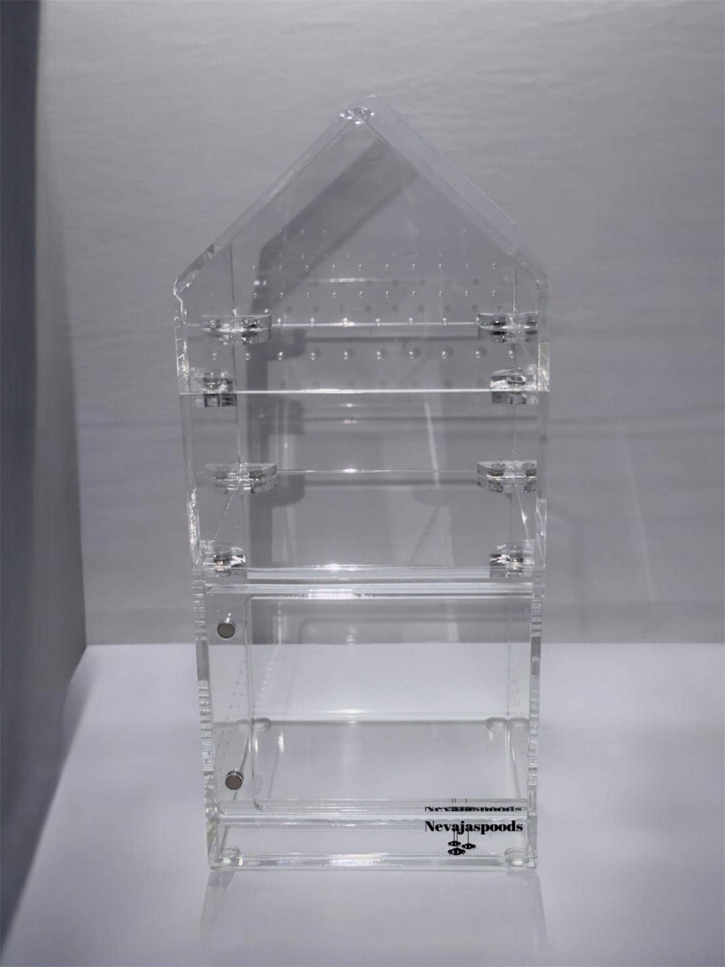 Nevajaspoods 4x4 Adjustable Jumping Spider Enclosure | Expands Up to 9 Inches Tall | Arboreal Spider Habitat