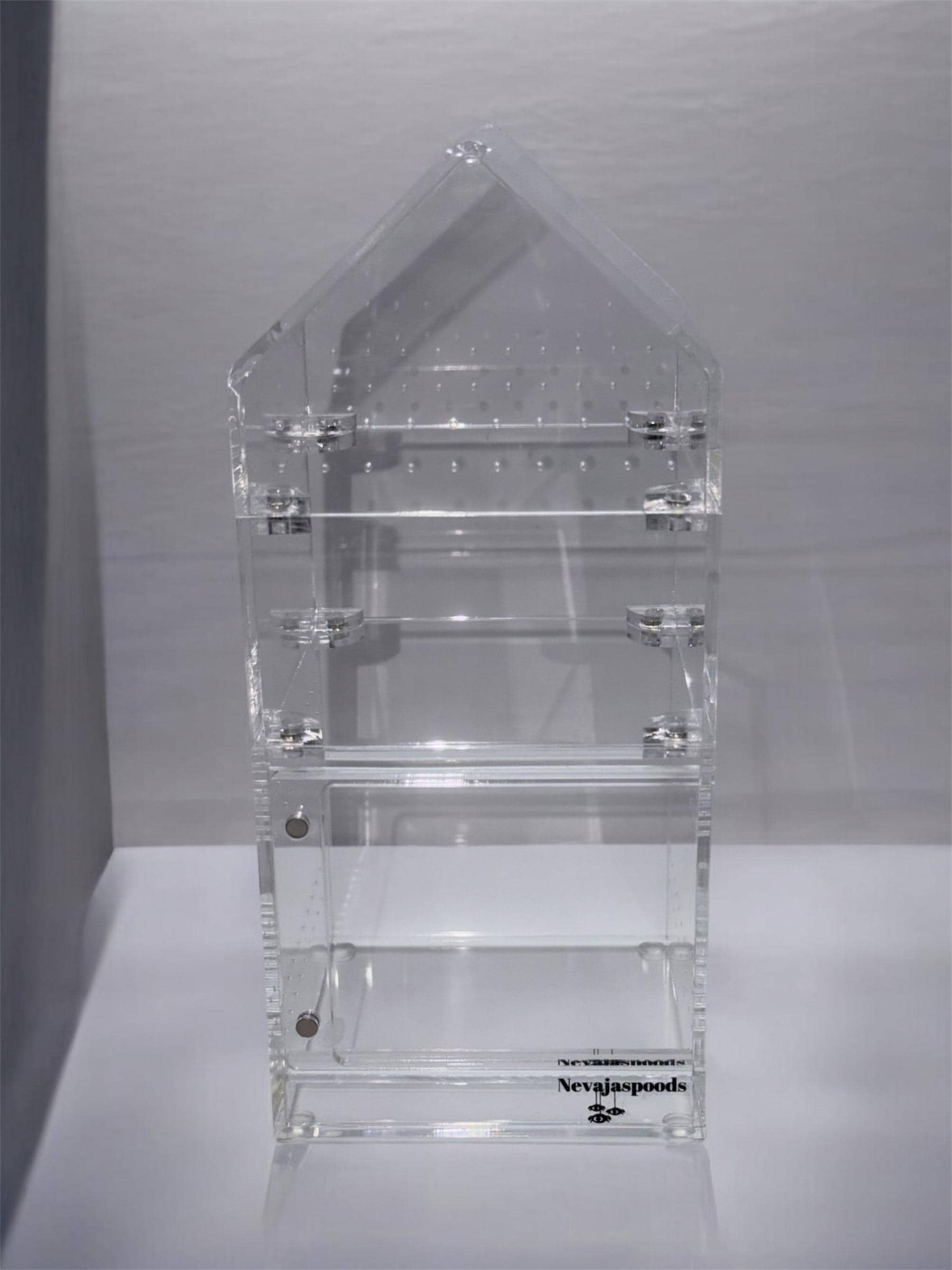 Nevajaspoods 4x4 Adjustable Jumping Spider Enclosure | Expands Up to 9 Inches Tall | Arboreal Spider Habitat