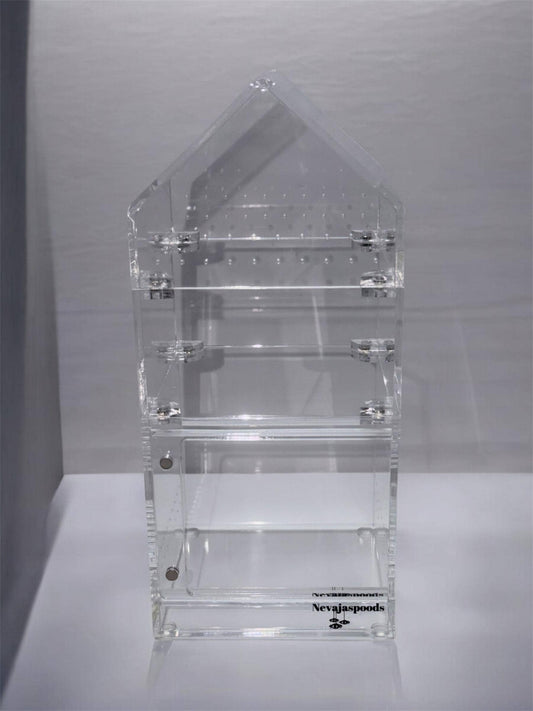 Nevajaspoods 4x4 Adjustable Jumping Spider Enclosure | Expands Up to 9 Inches Tall | Arboreal Spider Habitat
