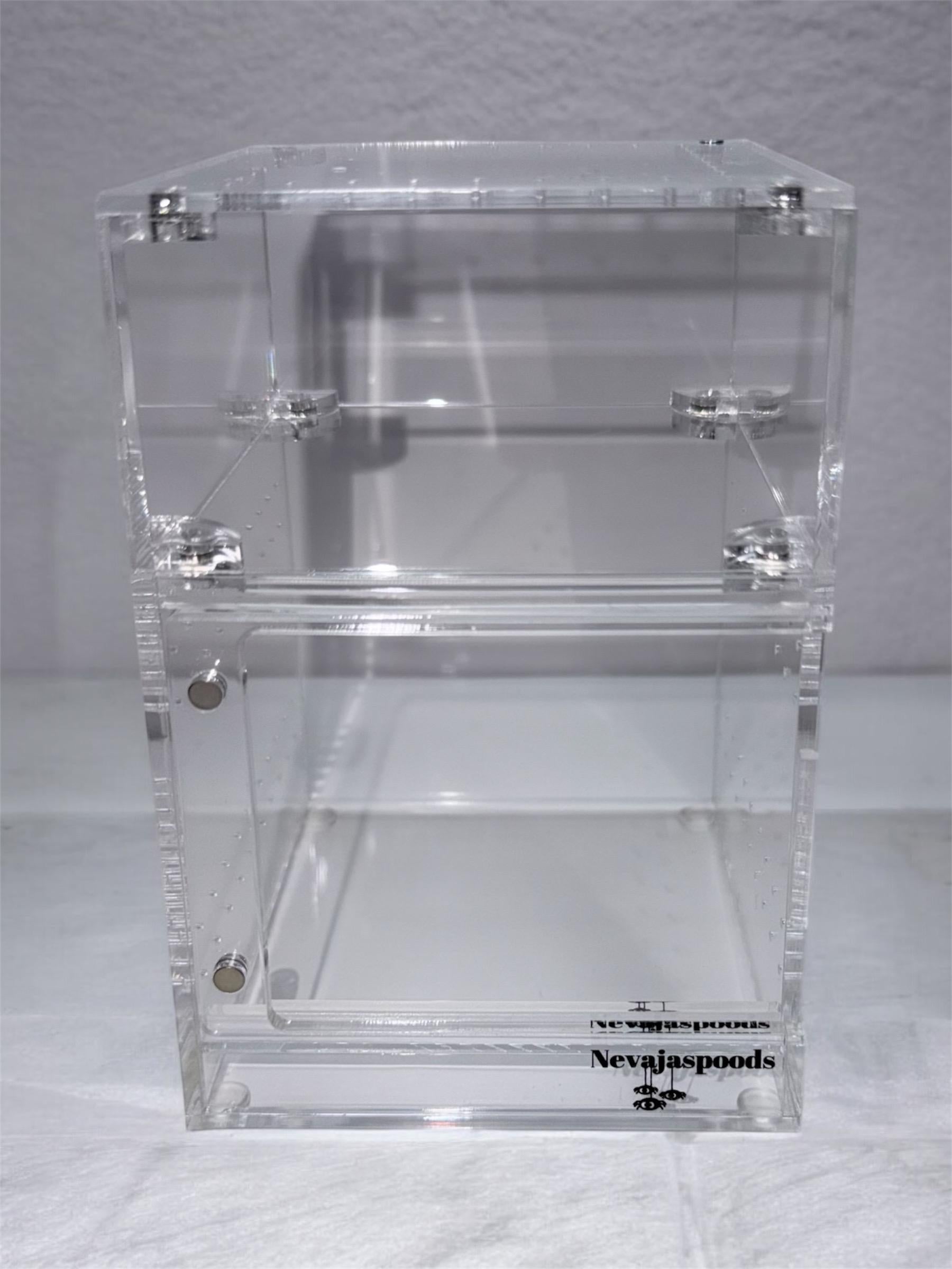 Nevajaspoods 4x4 Adjustable Jumping Spider Enclosure | Expands Up to 9 Inches Tall | Arboreal Spider Habitat