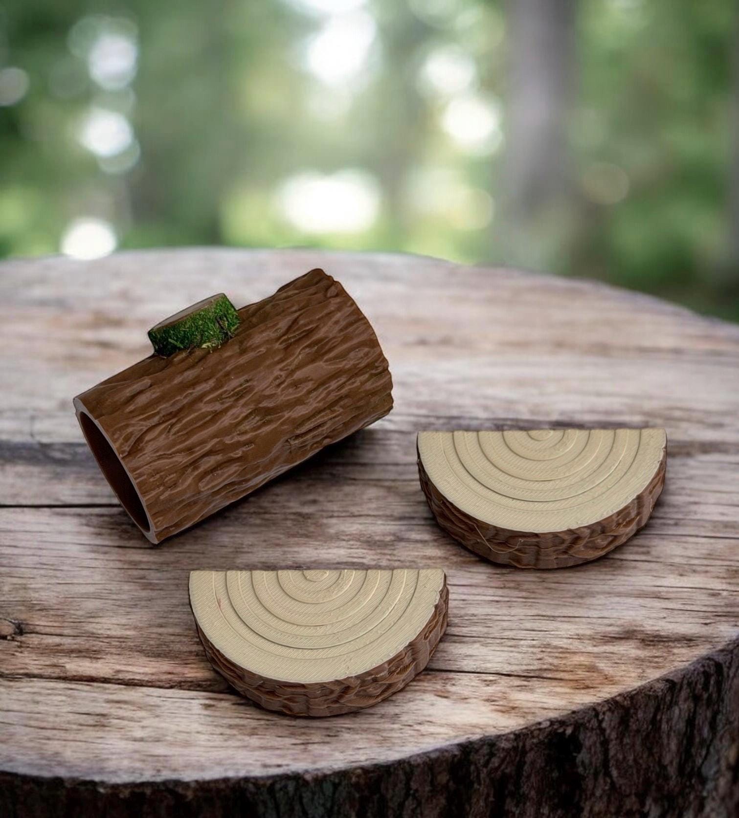 Log Decor Set for Jumping Spider | Spider Hide & Ledges | Jumping Spider Enclosure Accessories
