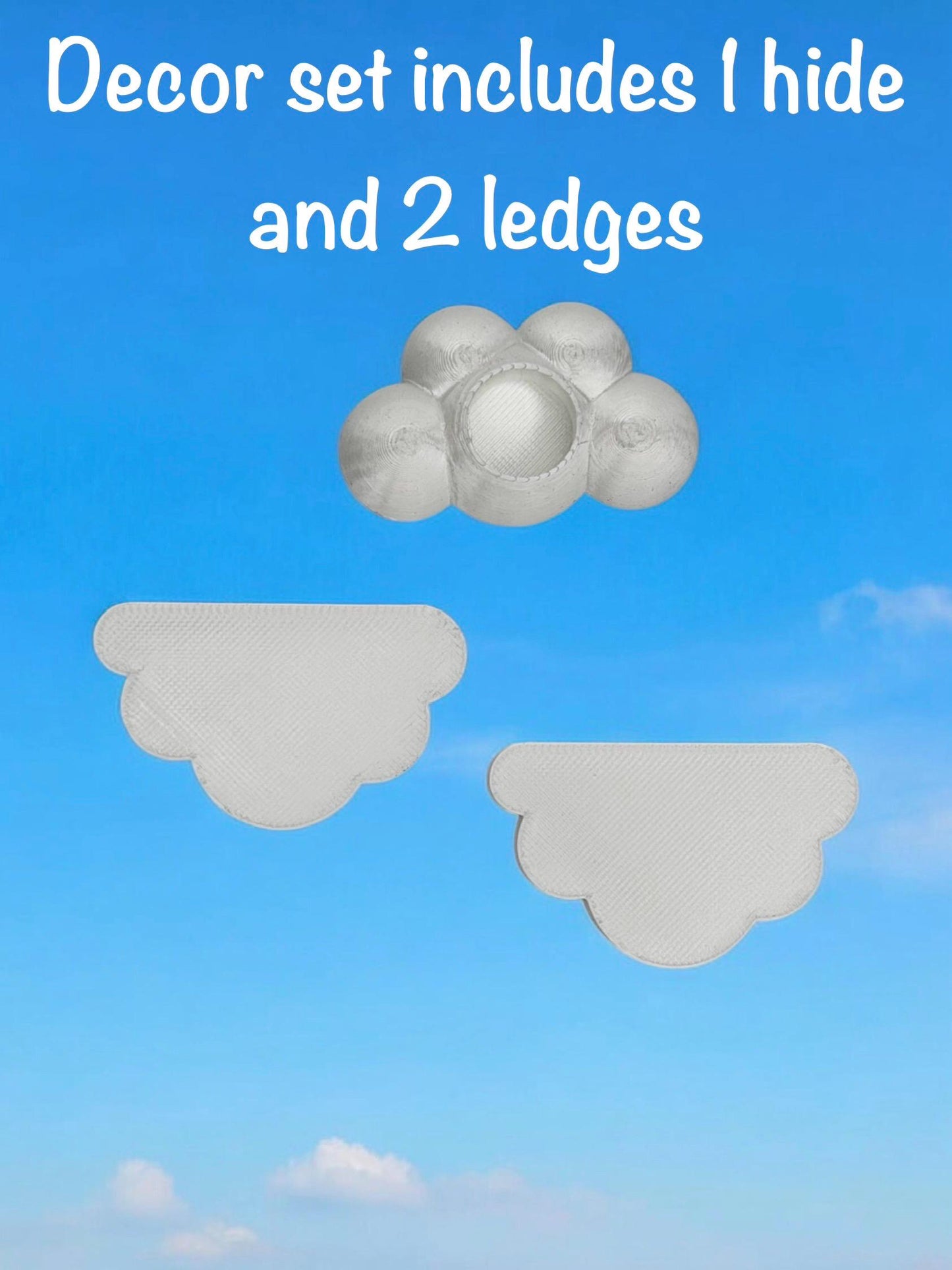 Cloud Decor Set for Jumping Spider | Spider Hide & Ledges | Jumping Spider Enclosure Accessories
