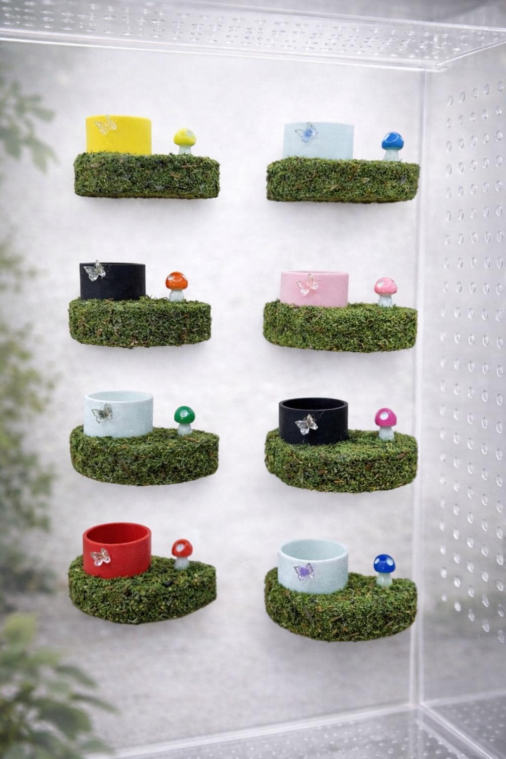 Mossy Jumping Spider Ledge with Feeder Dish | Enclosure Decor | Arboreal Spider Accessory