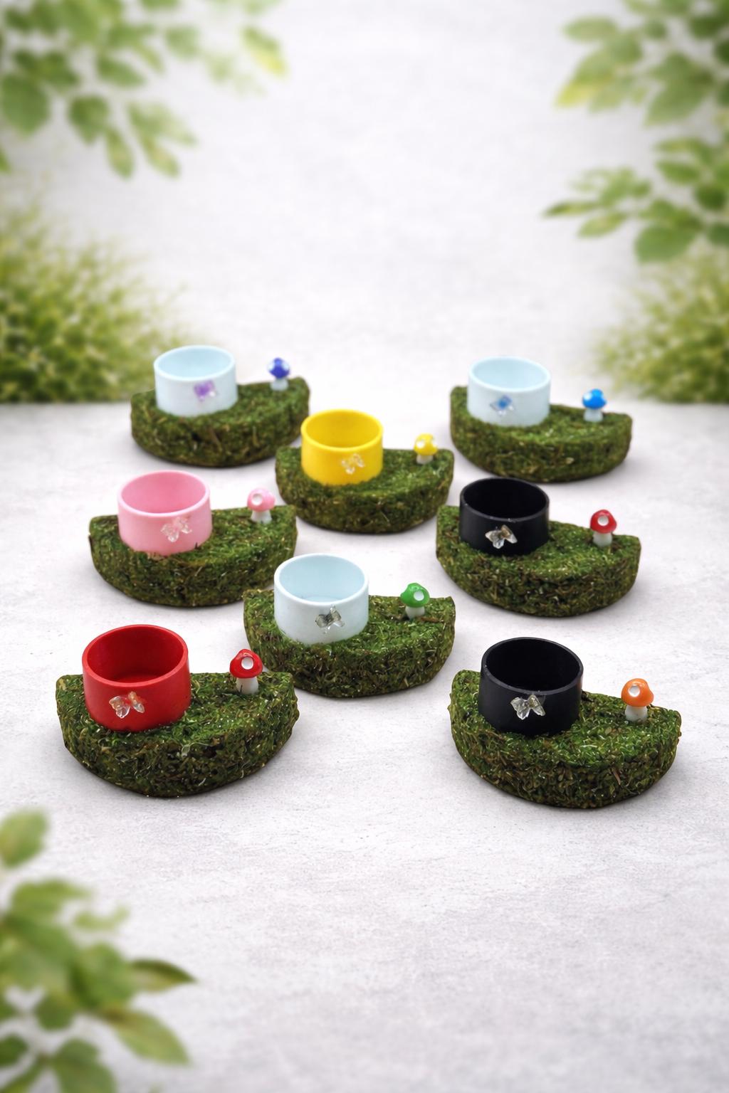 Mossy Jumping Spider Ledge with Feeder Dish | Enclosure Decor | Arboreal Spider Accessory