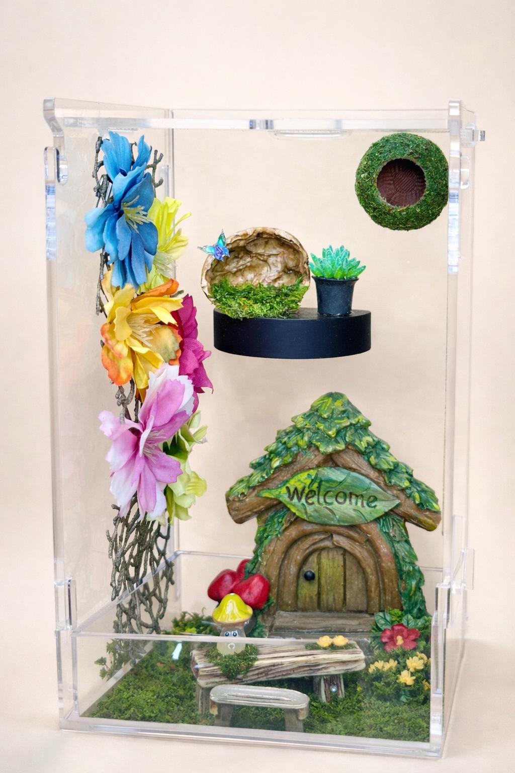 DISCOUNTED Walnut Lounge Ledge for Jumping Spider | Spider Enclosure Decor | Spider Habitat Decor | Enclosure Decor
