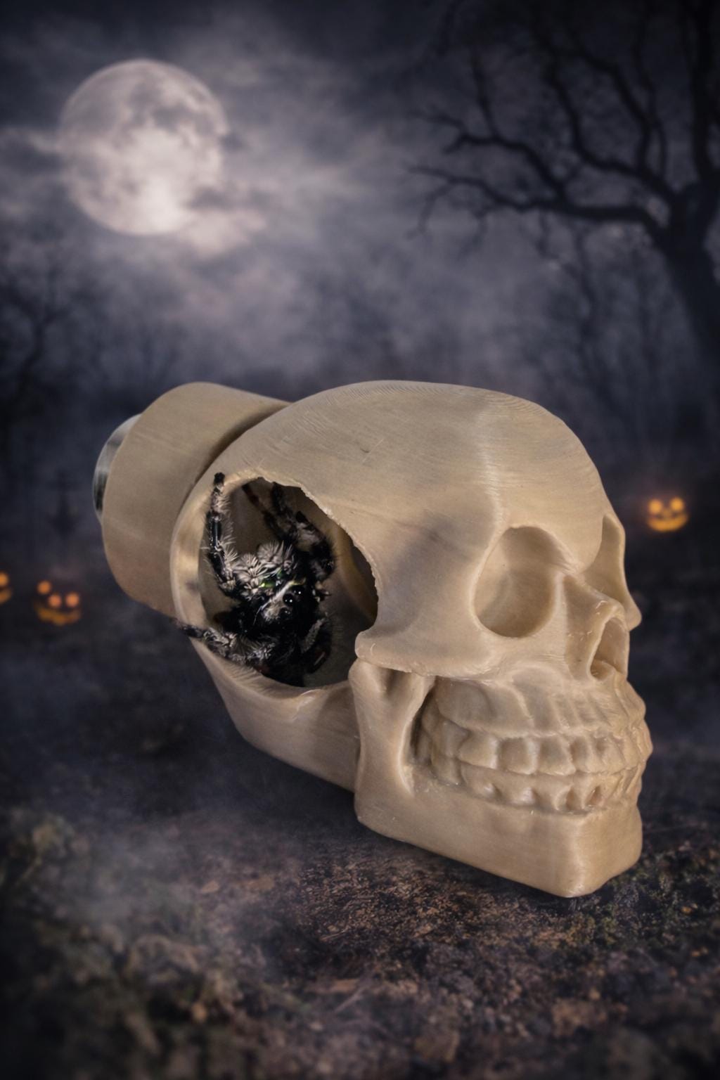 Skull Decor Set for Jumping Spider | Spider Hide & Ledges | Jumping Spider Enclosure Accessories
