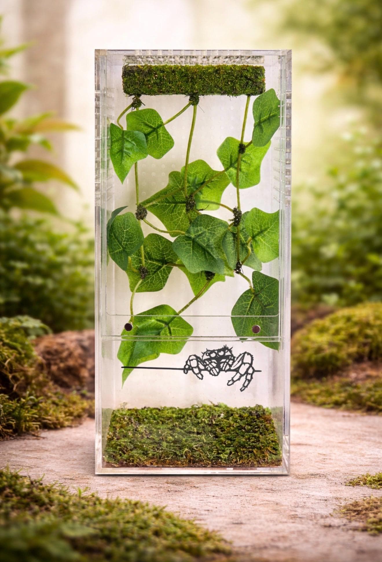 Hanging Plant Climbing Wall | Jumping Spider Enclosure Decor