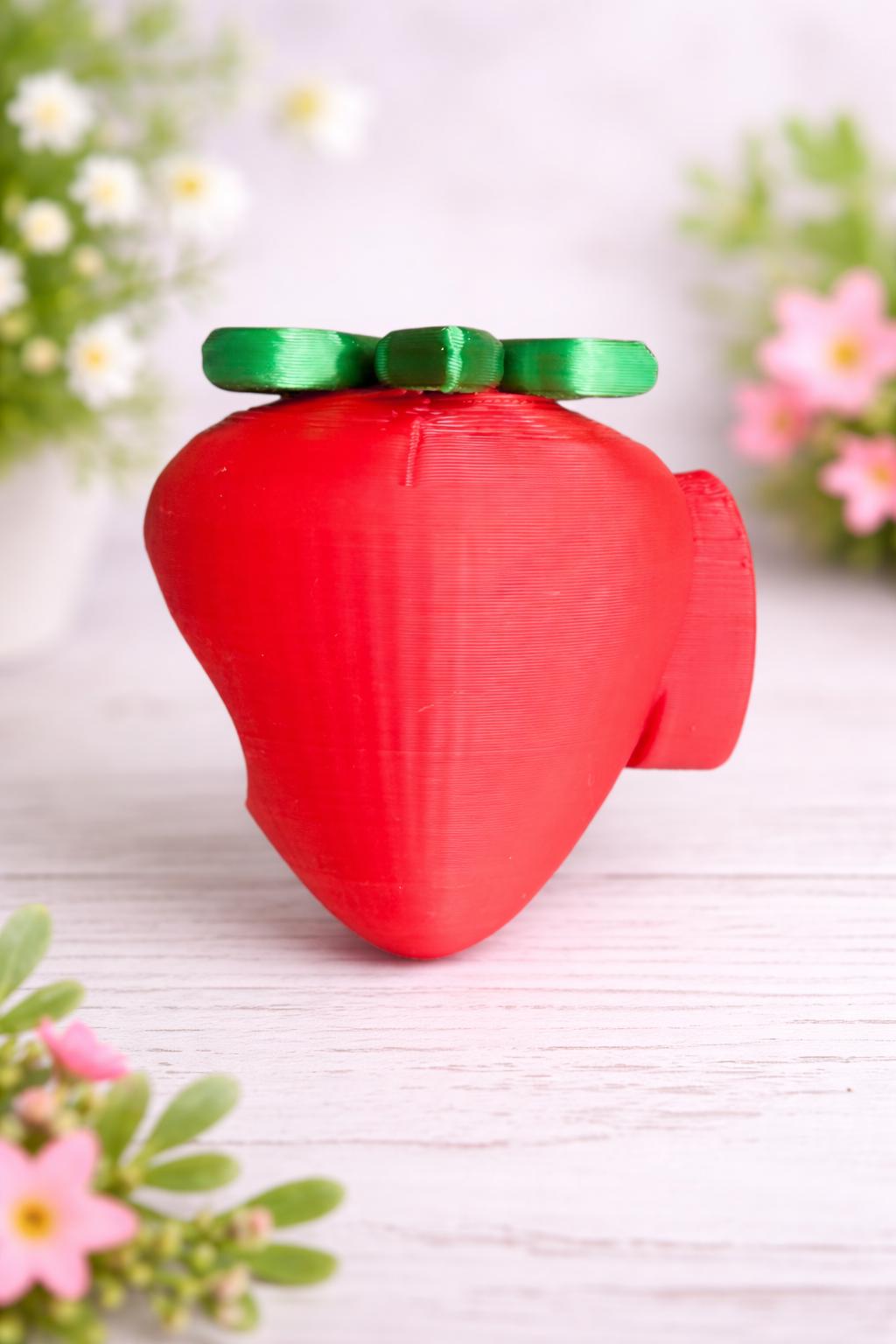 Strawberry Hide | Jumping Spider Enclosure Decor