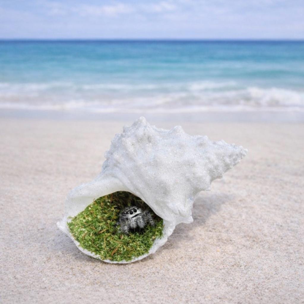 Seashell Hide | Jumping Spider Enclosure Decor