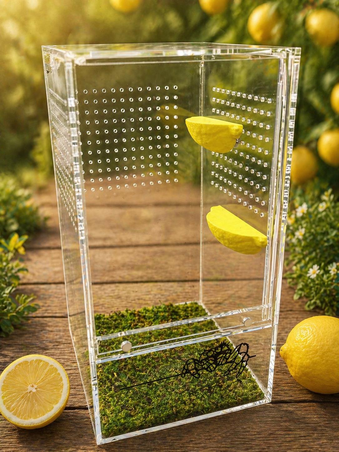Set of 2 Lemon Jumping Spider Ledges | Spider Enclosure Decor | Spider Habitat Decor | Enclosure Decor