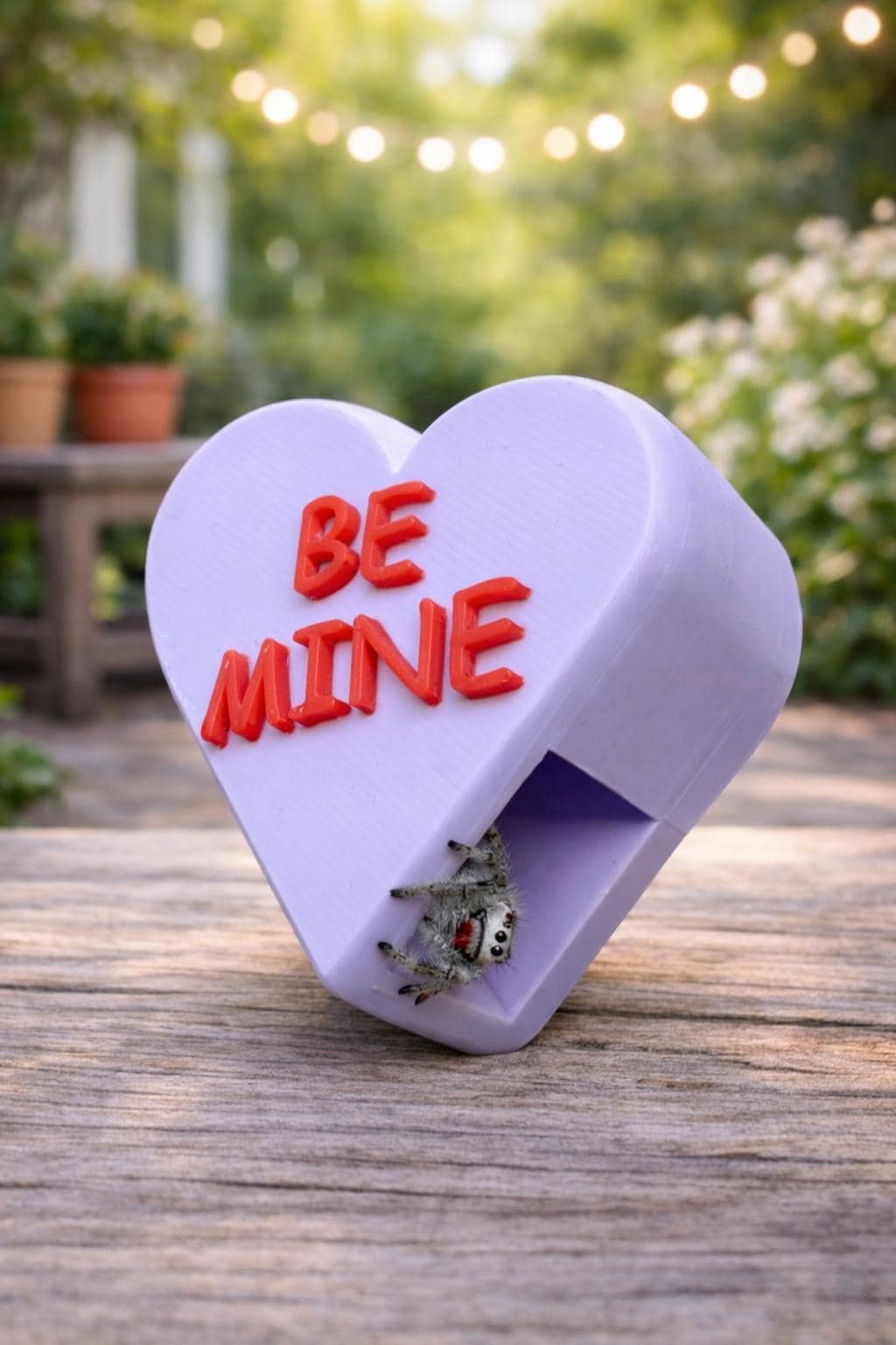 Conversation Heart Hide| Jumping Spider Enclosure Decor