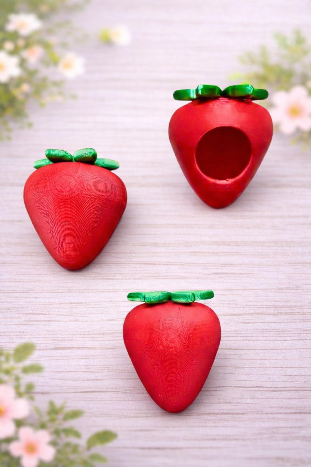 Strawberry Decor Set for Jumping Spider | Spider Hide & Ledges | Jumping Spider Enclosure Accessories