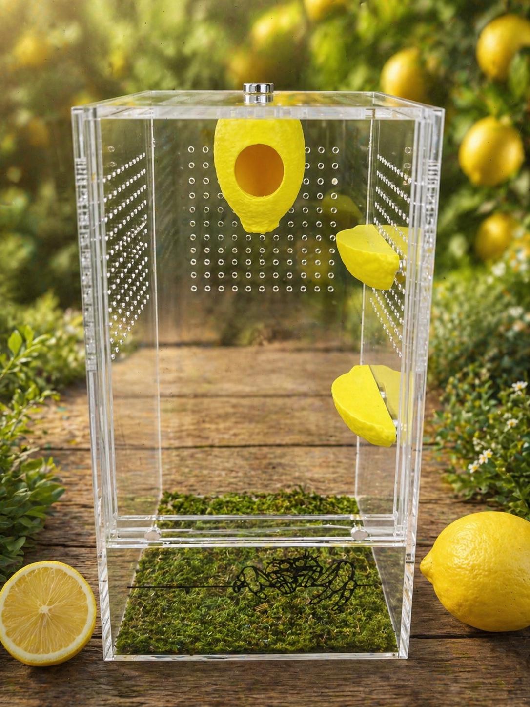 Lemon Decor Set for Jumping Spider | Spider Hide & Ledges | Jumping Spider Enclosure Accessories