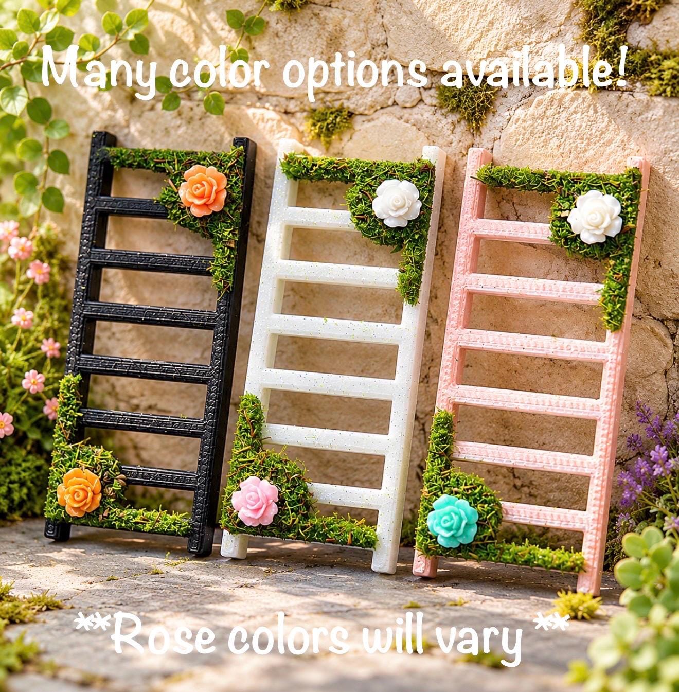 Moss & Flower Jumping Spider Ladder | Jumping Spider Enclosure Decor