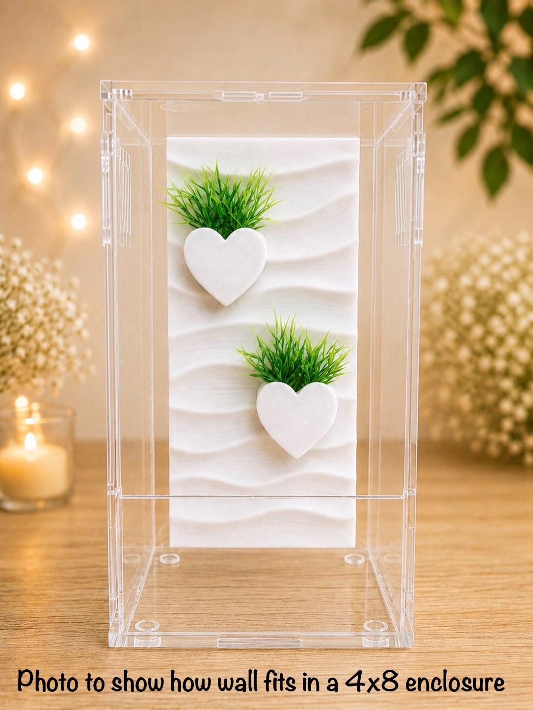 Heart Planter Climbing Wall | Jumping Spider Enclosure Decor