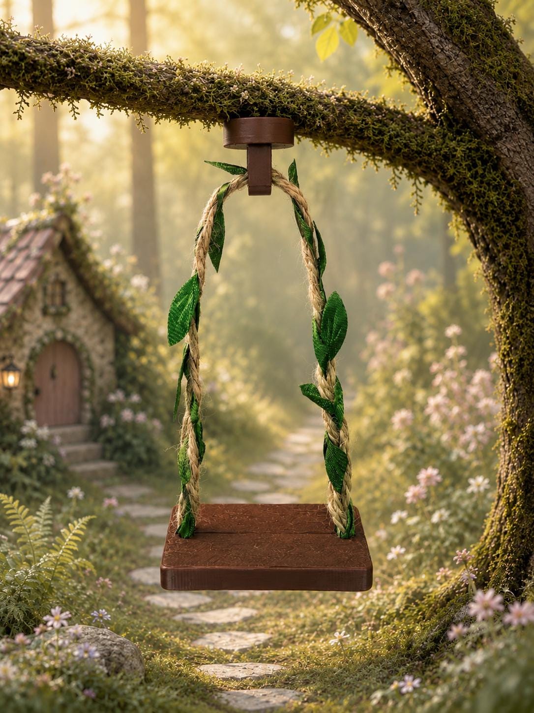 Jumping Spider Fairy Swing | Spider Enclosure Decor | Terrarium Accessory