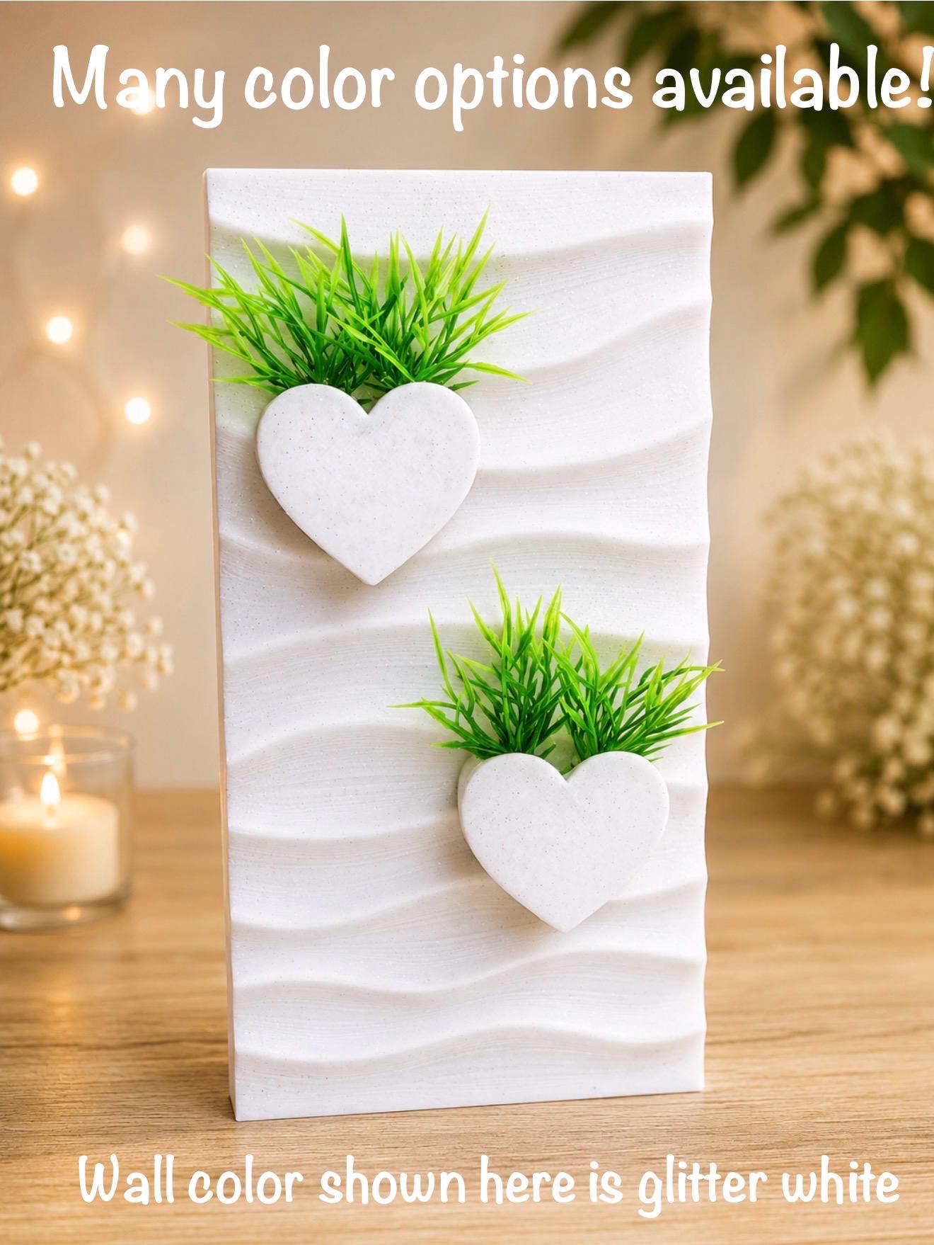 Heart Planter Climbing Wall | Jumping Spider Enclosure Decor
