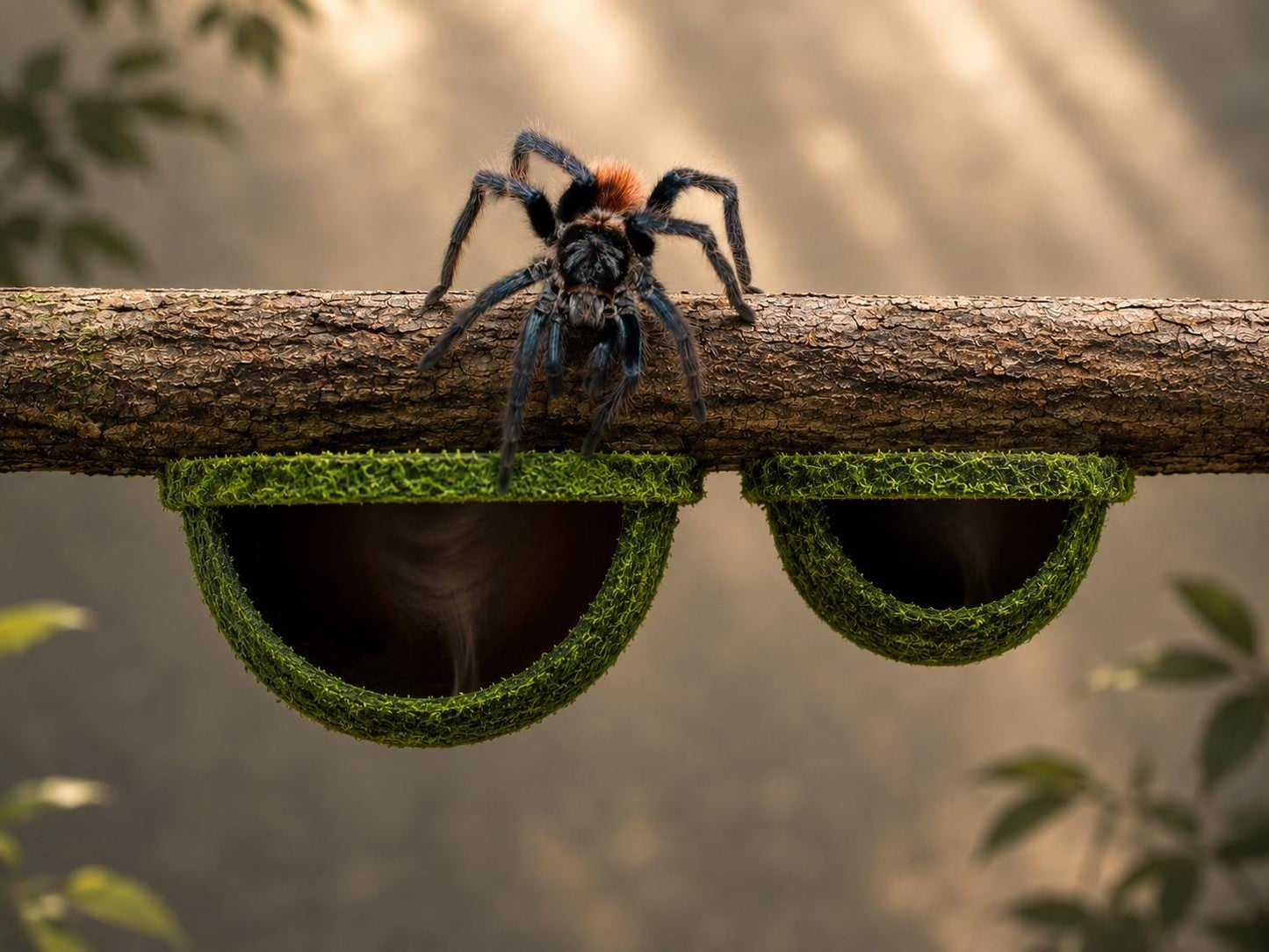 Arboreal Moss Hide for Small Reptiles, Amphibians & Spiders | Natural Terrarium Habitat Decor