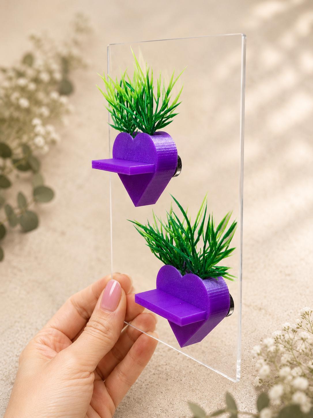 Set of 2 Planter Jumping Spider Ledges | Spider Enclosure Decor | Spider Habitat Decor | Enclosure Decor