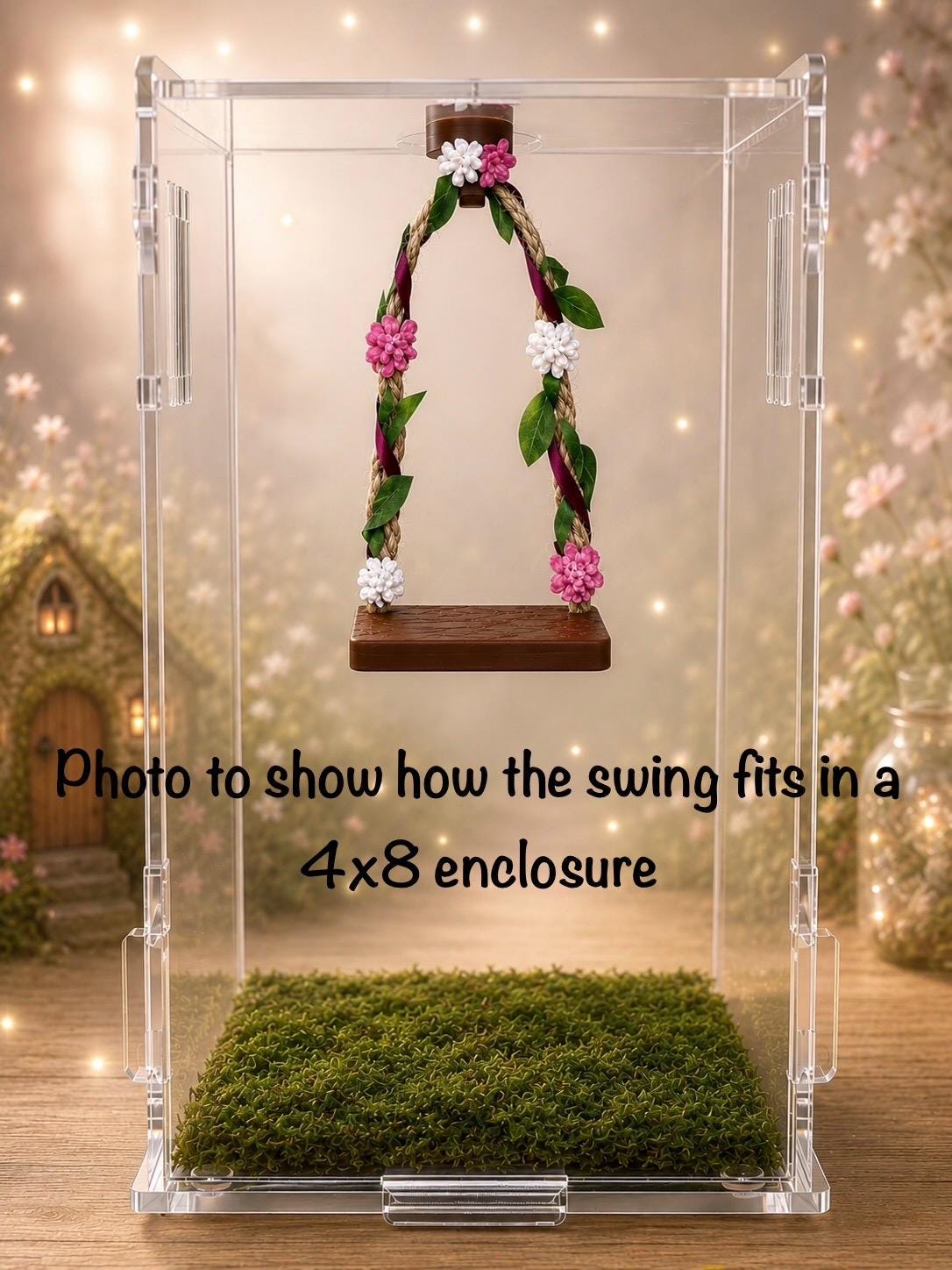 Jumping Spider Fairy Swing | Spider Enclosure Decor | Terrarium Accessory