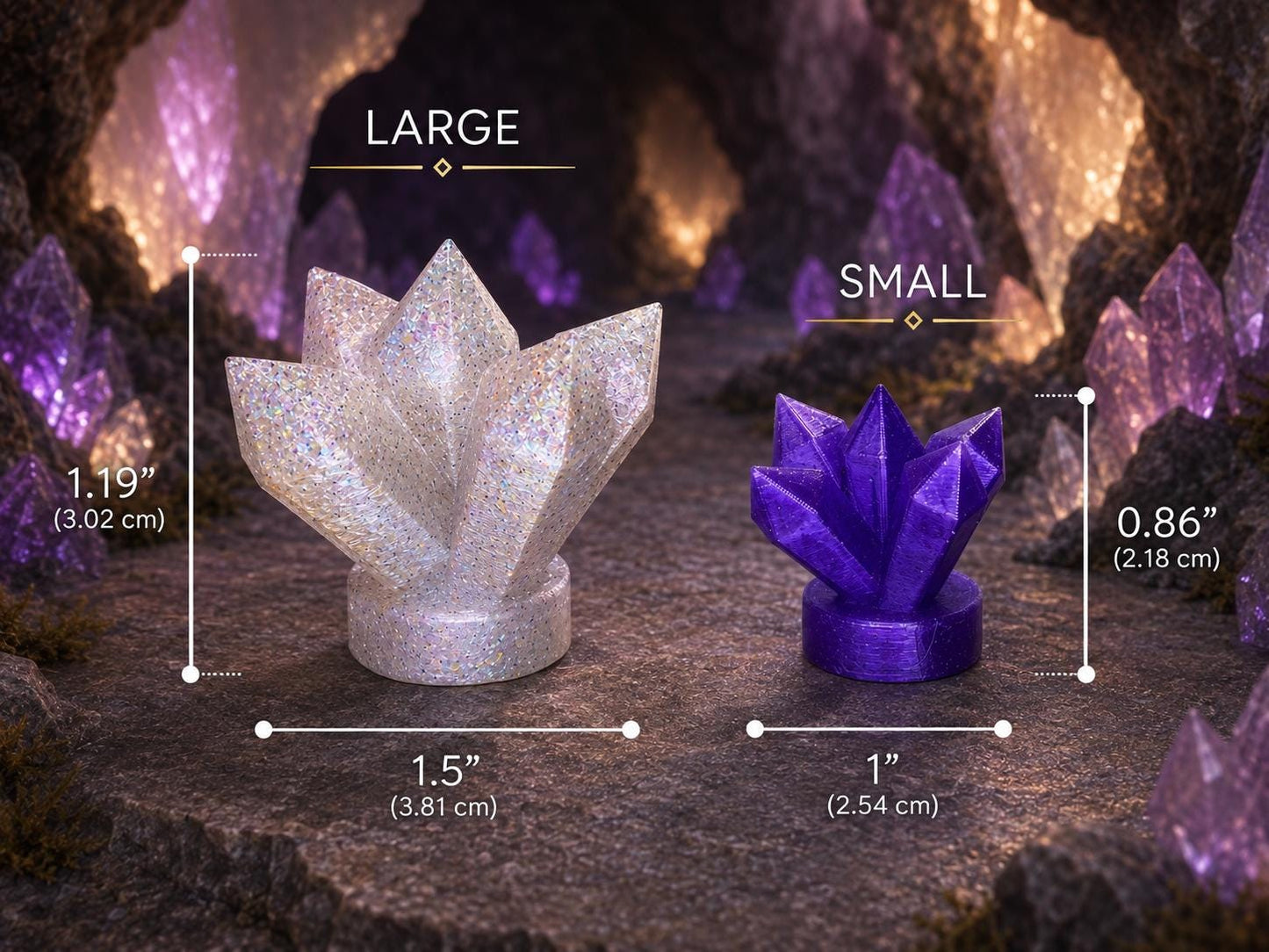 Crystal Cluster Jumping Spider Ledge | Enclosure Decor