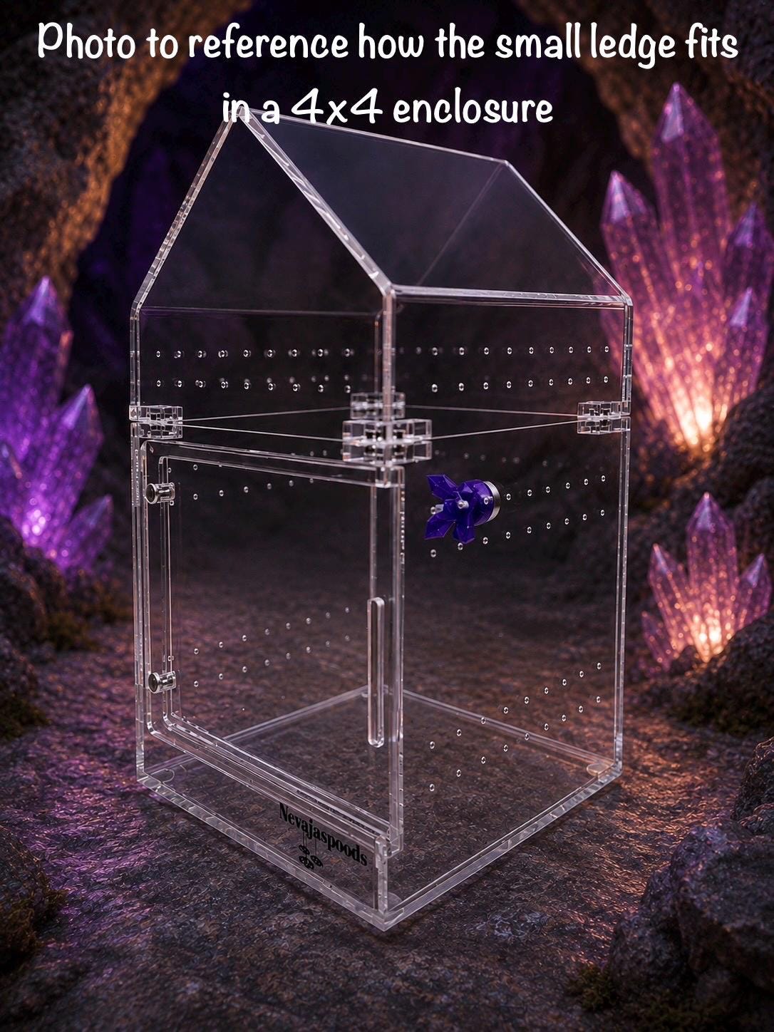 Crystal Cluster Jumping Spider Ledge | Enclosure Decor