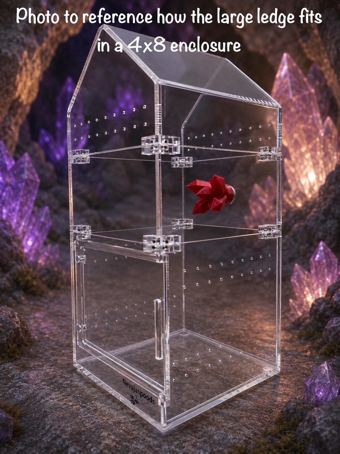 Crystal Cluster Jumping Spider Ledge | Enclosure Decor