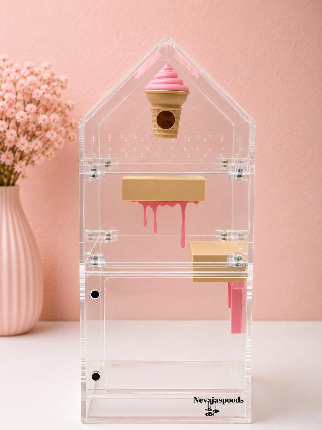 Ice Cream Decor Set for Jumping Spider | Spider Hide & Ledges | Jumping Spider Enclosure Accessories