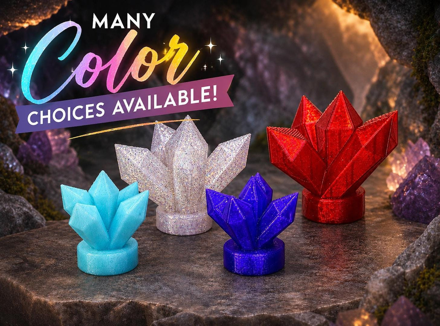Crystal Cluster Jumping Spider Ledge | Enclosure Decor