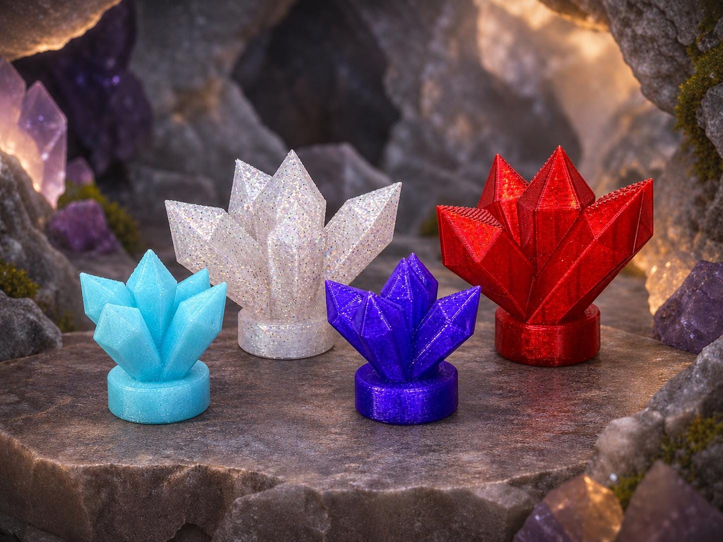 Crystal Cluster Jumping Spider Ledge | Enclosure Decor