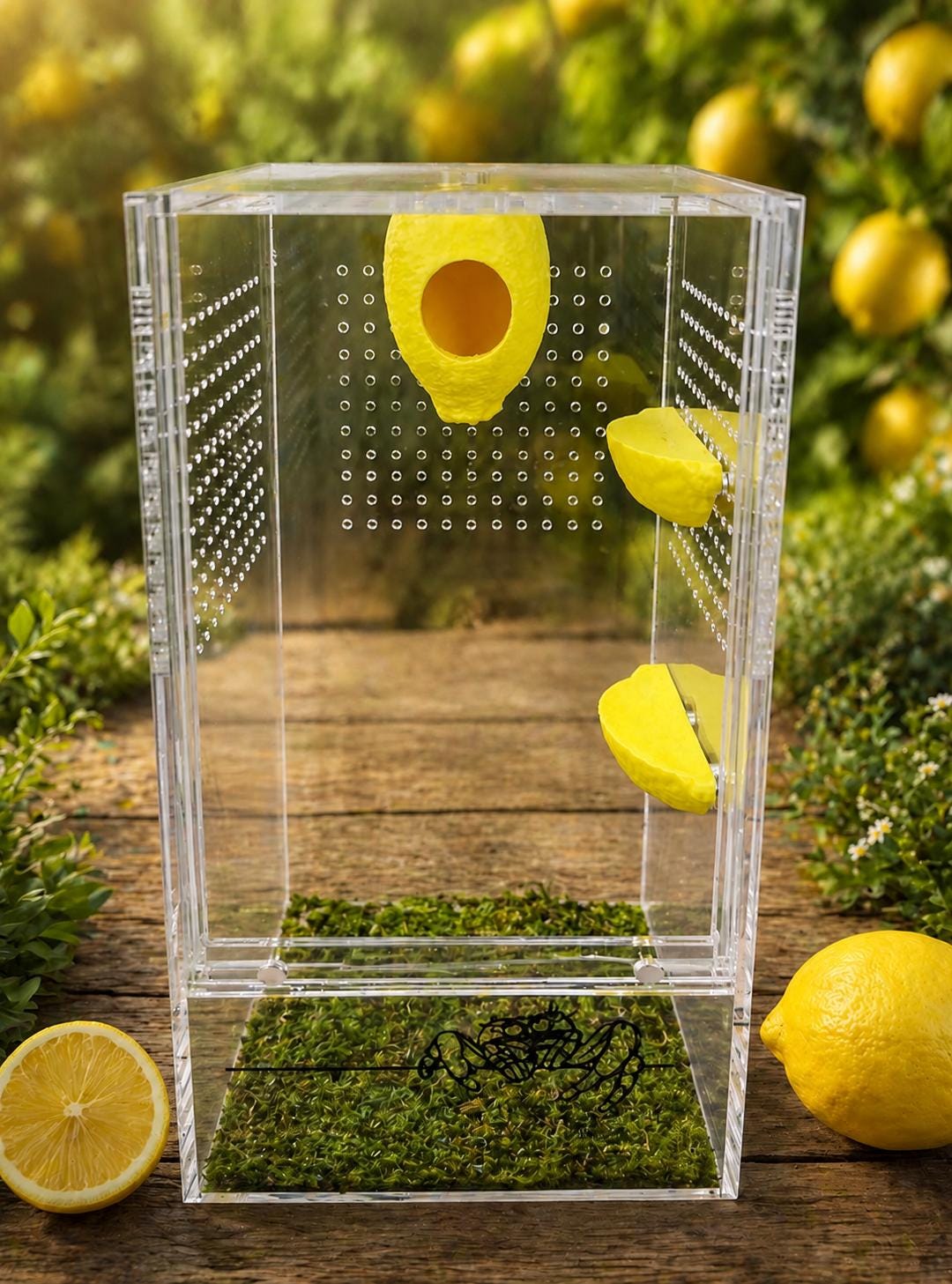 Lemon Hide | Jumping Spider Enclosure Decor