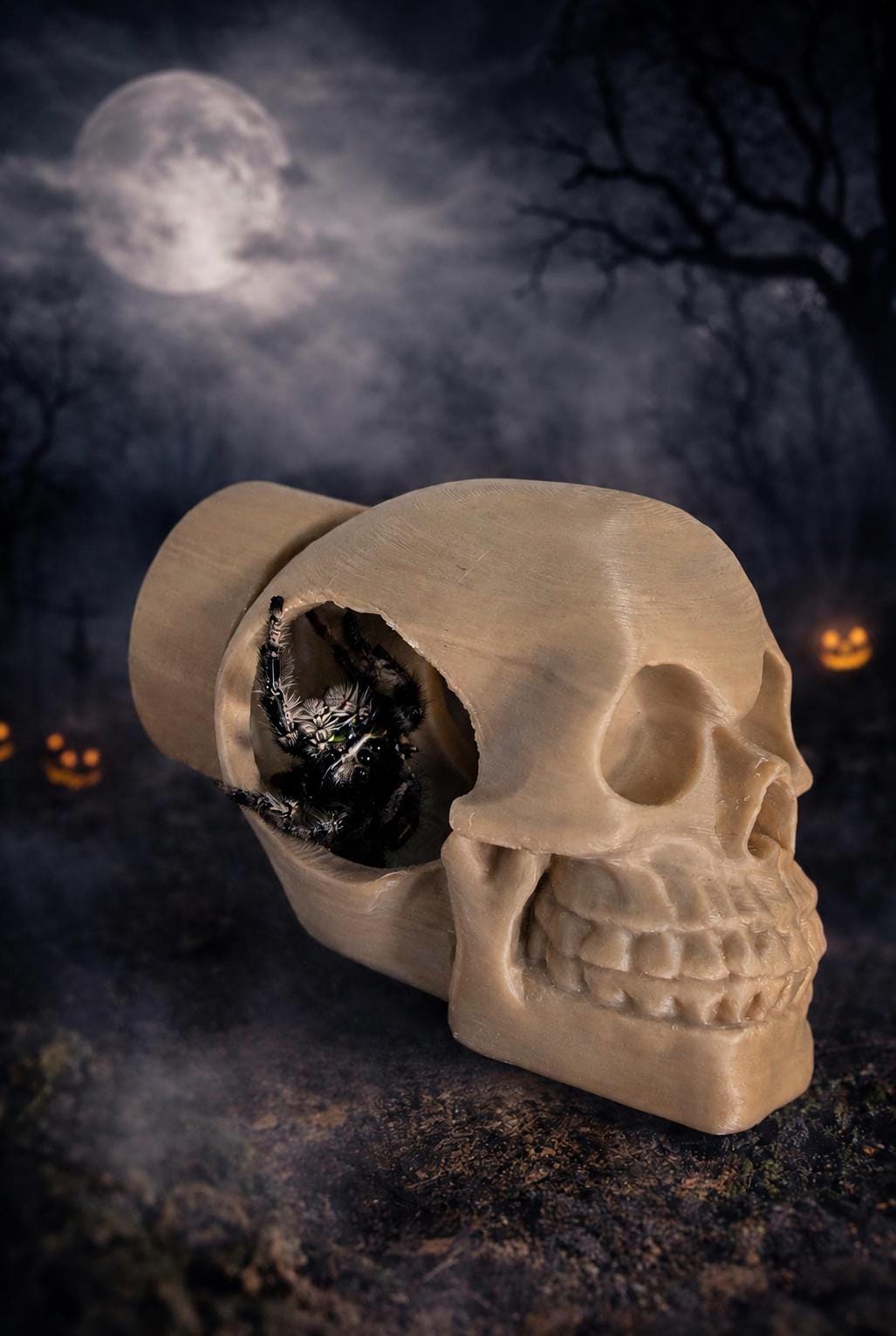 Skull Hide | Jumping Spider Enclosure Decor