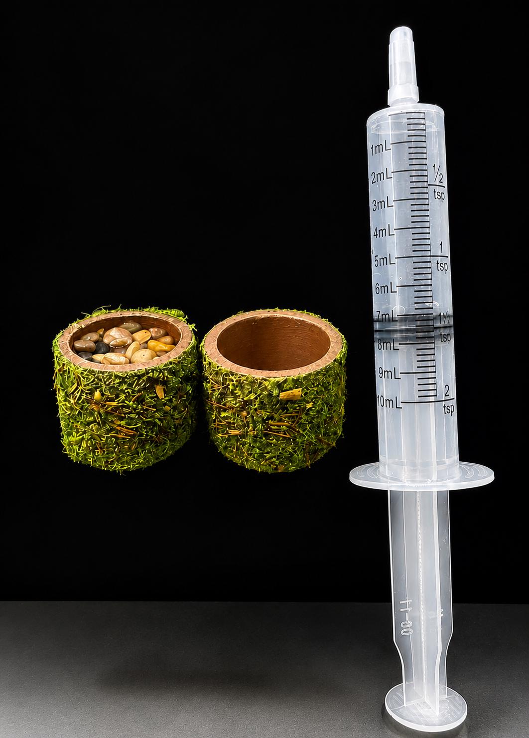 Mossy Jumping Spider Feeder Dishes | Spider Feeding Bowls | Enclosure Decor Accessory