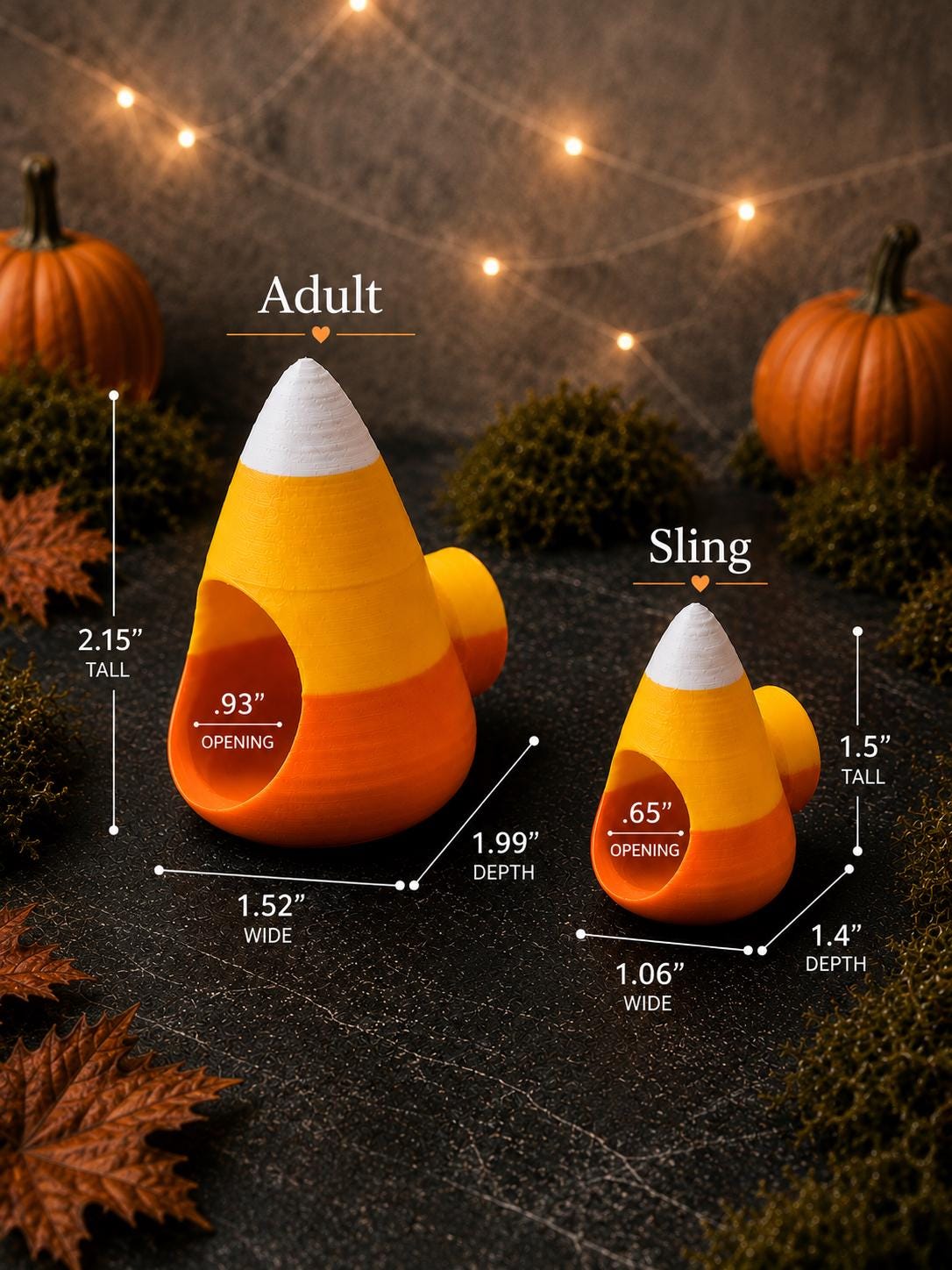 Candy Corn Hide | Jumping Spider Enclosure Decor