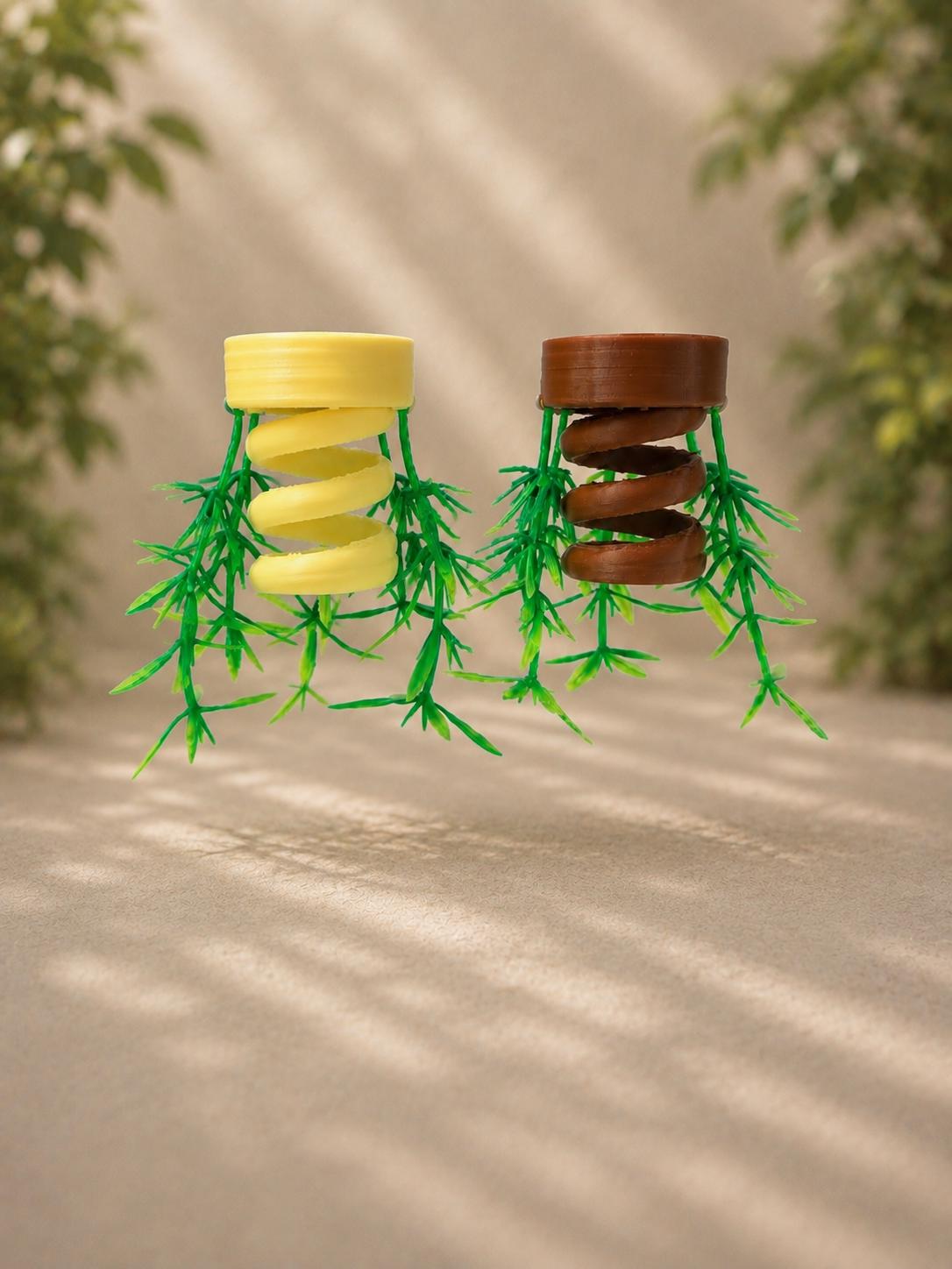 Sling Jumping Spider Spiral Vine Perch | Spiral Hanging Gym | Enrichment Toy