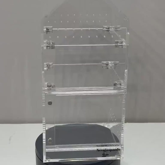 Nevajaspoods 4x4 Adjustable Jumping Spider Enclosure | Expands Up to 9 Inches Tall | Arboreal Spider Habitat